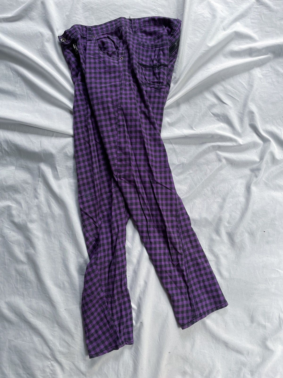 In The Attic JAPANESE HIKORI PLAID PANTS STREET STYLE Size US 34 / EU 50 - 2 Thumbnail