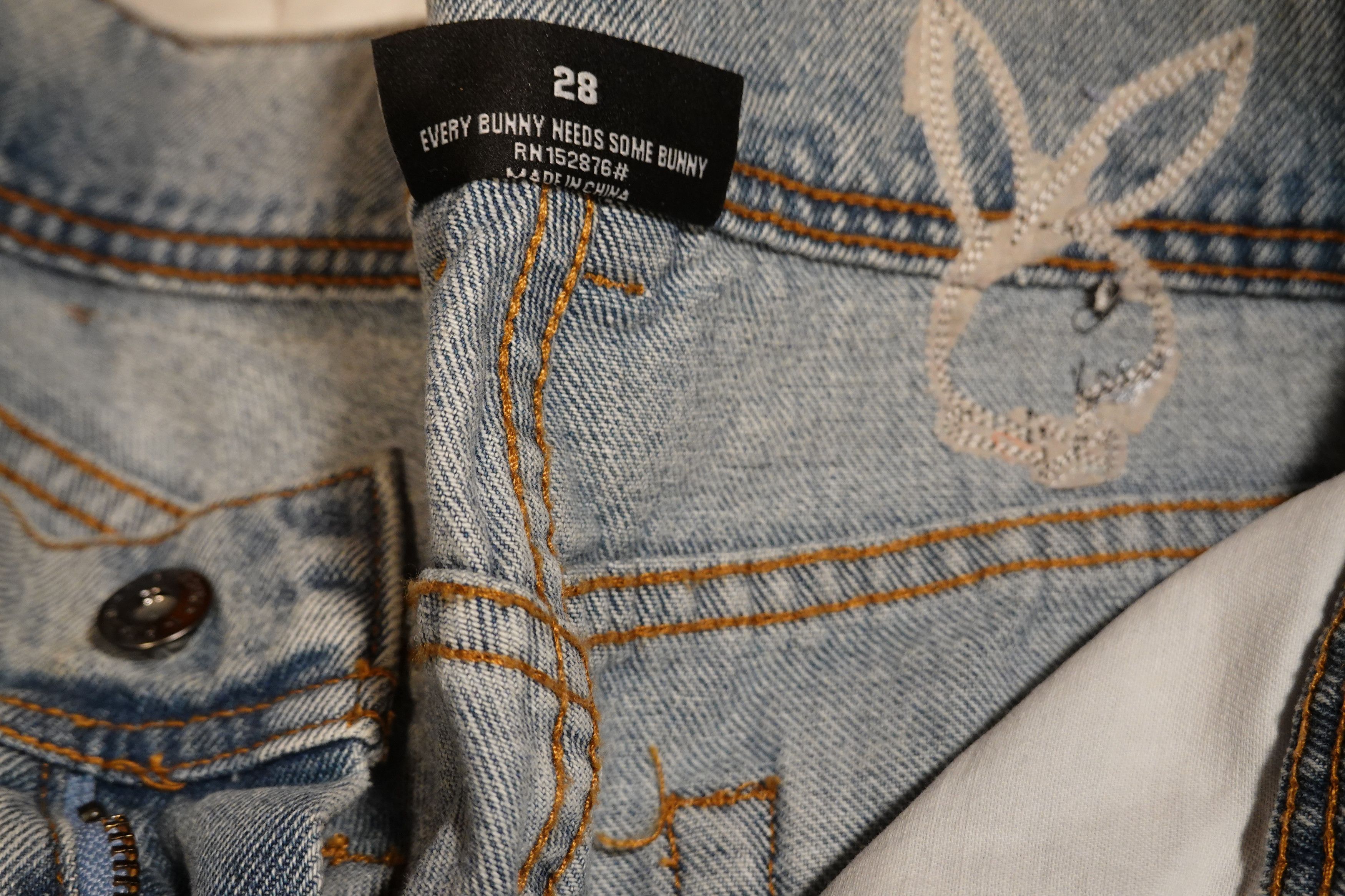Playboy × Pleasures Bunny Applique Jeans Size US 28 / EU 44 - 6 Thumbnail