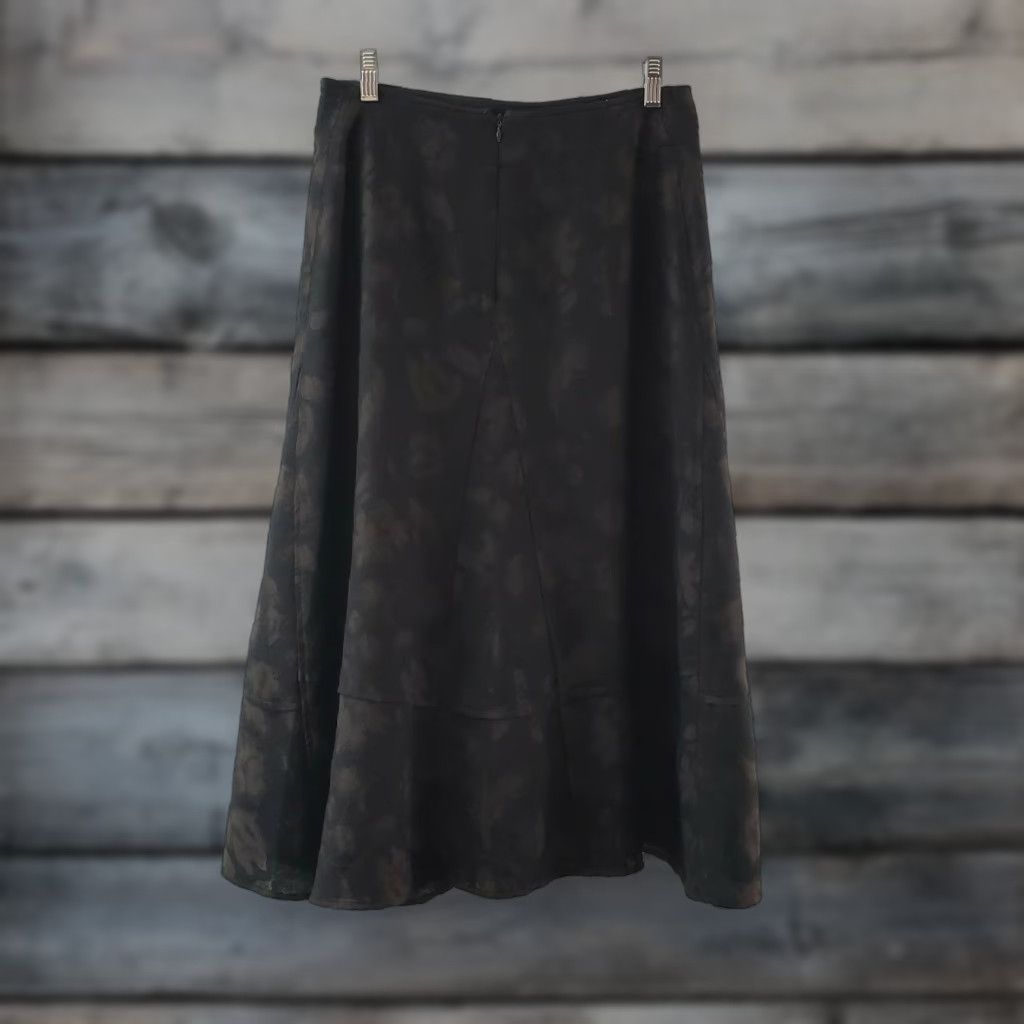 J. Jill VINTAGE J Jill Skirt Womens 8P Petite Midi A-Line Floral Wool Blend Black Brown Size 8P Womens Size 30" / US 8 / IT 44 - 1 Thumbnail