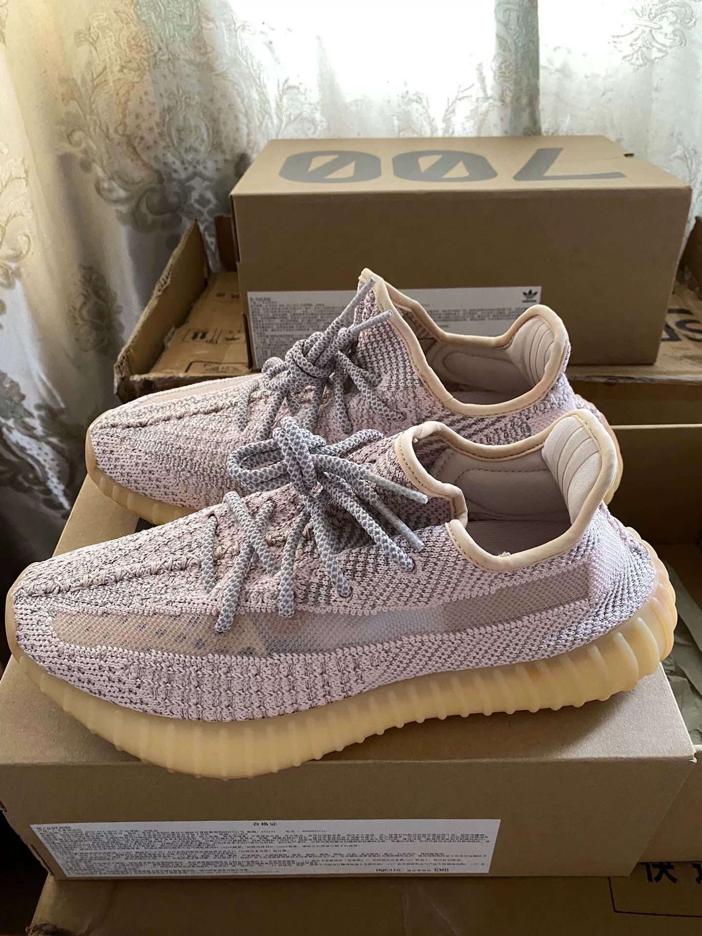 Adidas Adidas YEEZY350 Pink Lowtop Sneakers 42 Men Size US 9 / EU 42 - 1 Thumbnail