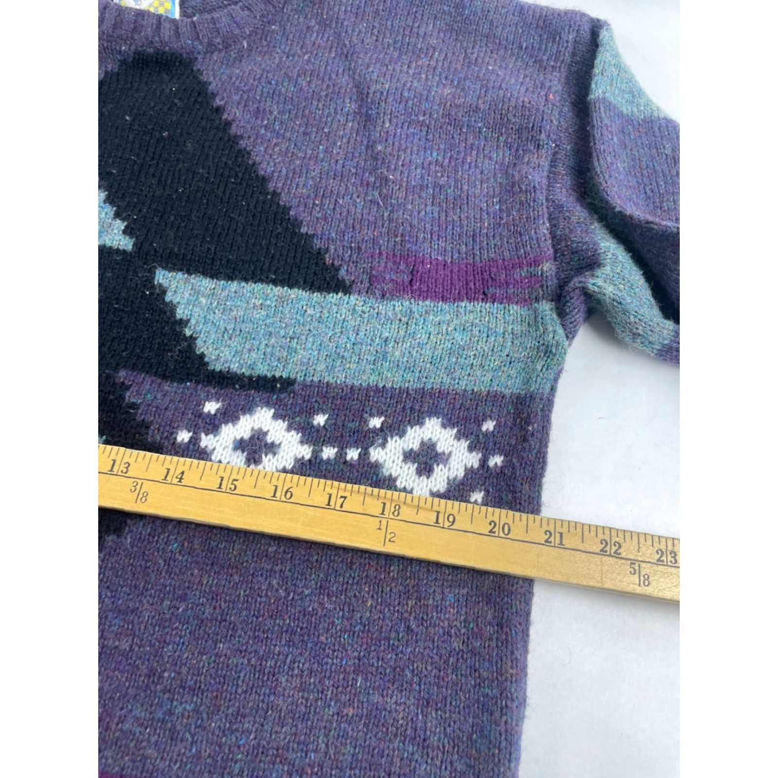 Vintage Concrete Sweater Mens Size M Purple Pullover Wool Blend Crew Neck Long Sleeve Knitted Size US M / EU 48-50 / 2 - 4 Thumbnail
