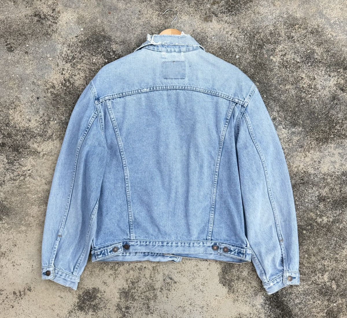 Levi's 🔥Limited🔥Vintage 80s Levis Distressed Trucker Denim Jacket Size US XL / EU 56 / 4 - 10 Thumbnail