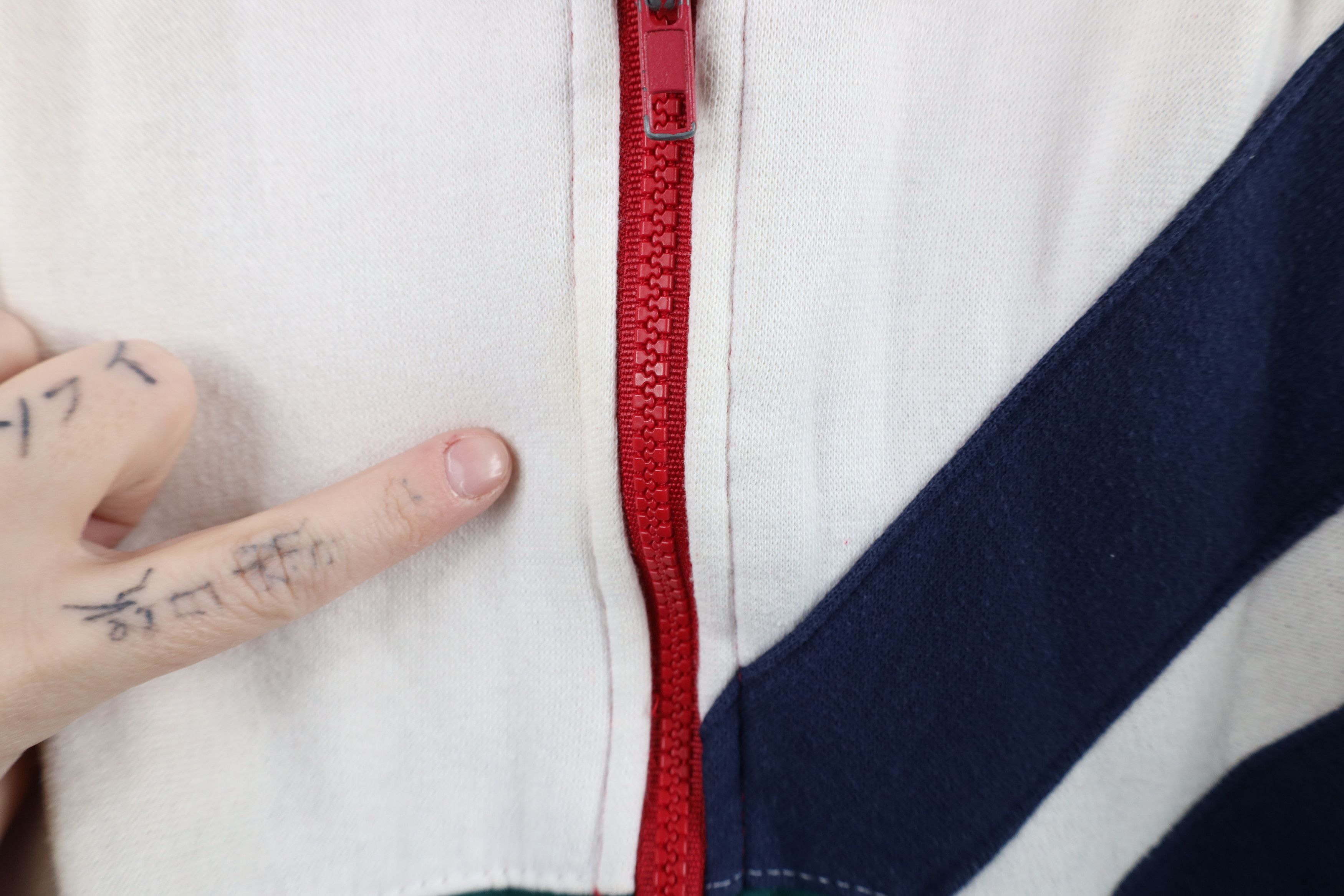 Vintage Vintage 90s Streetwear Block Full Zip Sweatshirt Jacket Size US XL / EU 56 / 4 - 4 Thumbnail