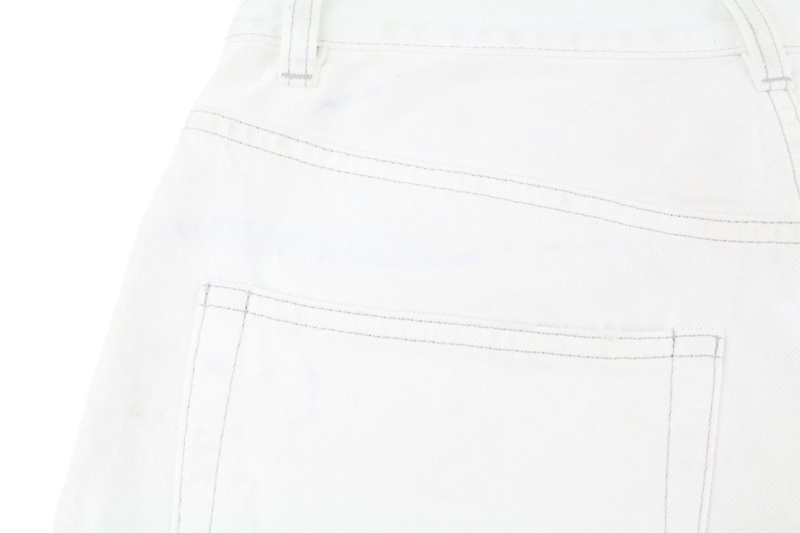 R13 MARKY DROP 27 Nico White Ripped Light Denim Shorts 86198 Size 27" / US 4 / IT 40 - 11 Thumbnail