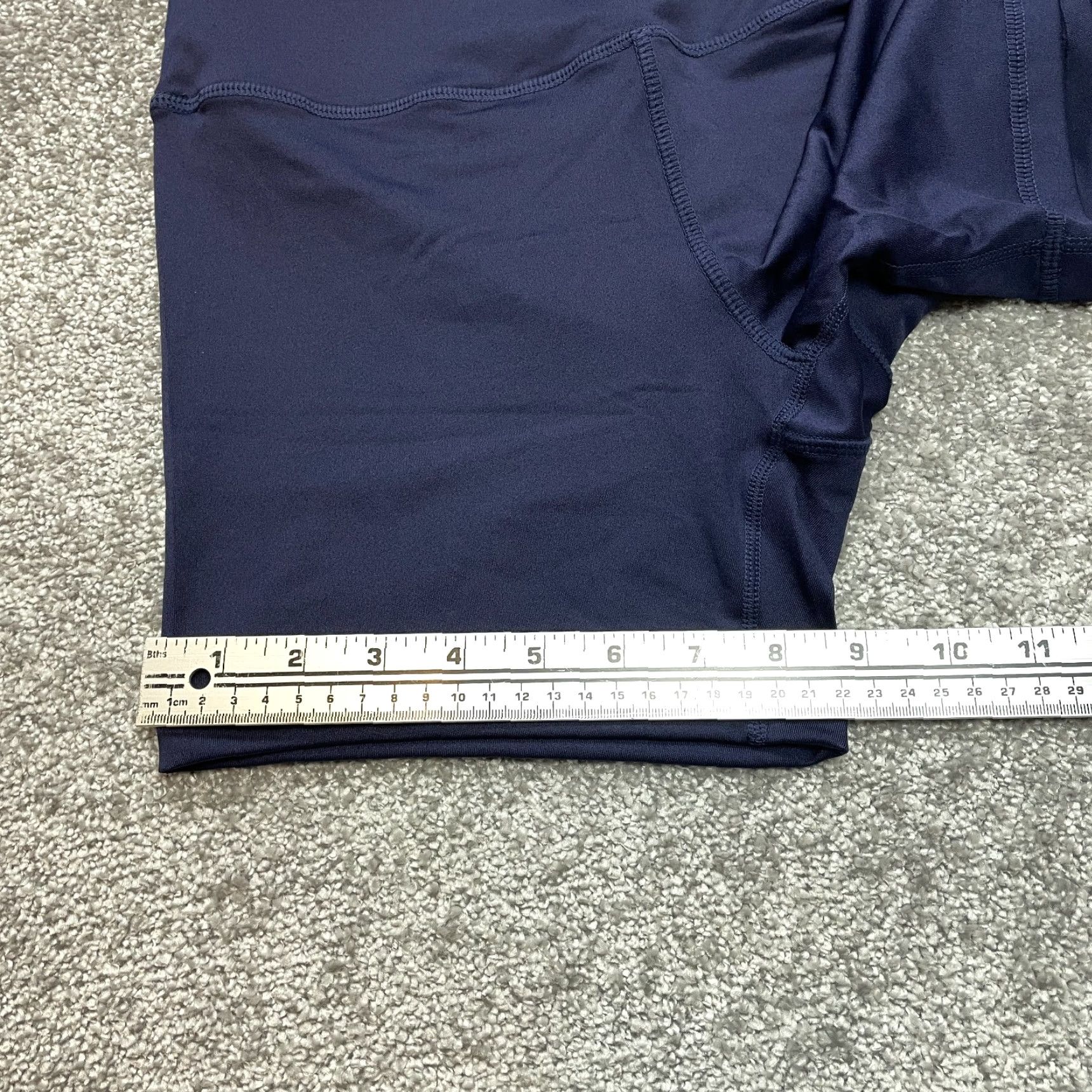 Vintage Unbranded Compression Shorts Medium Navy Blue Active Gym Yoga New Womens Size 32" / US 10 / IT 46 - 2 Thumbnail