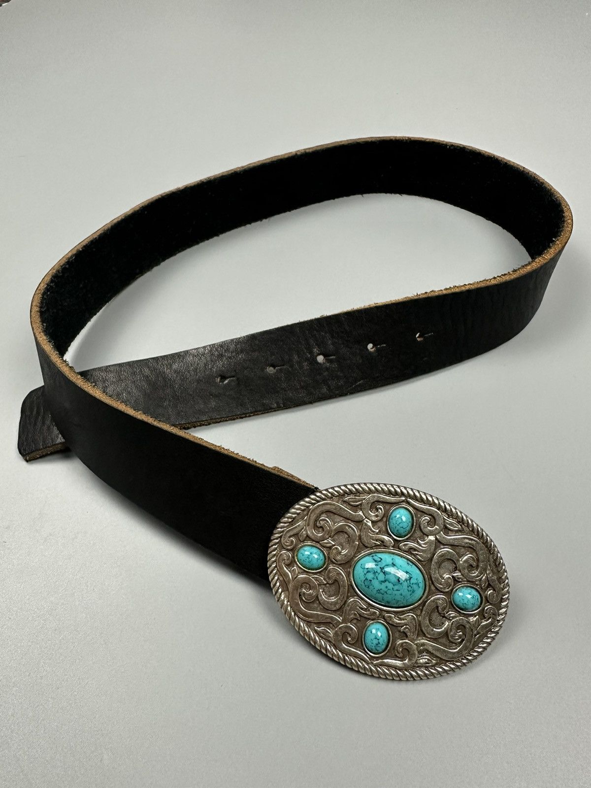 Designer × Genuine Leather × Vintage Vintage Genuine Leather Misch Masch Belt Size 32 - 7 Thumbnail
