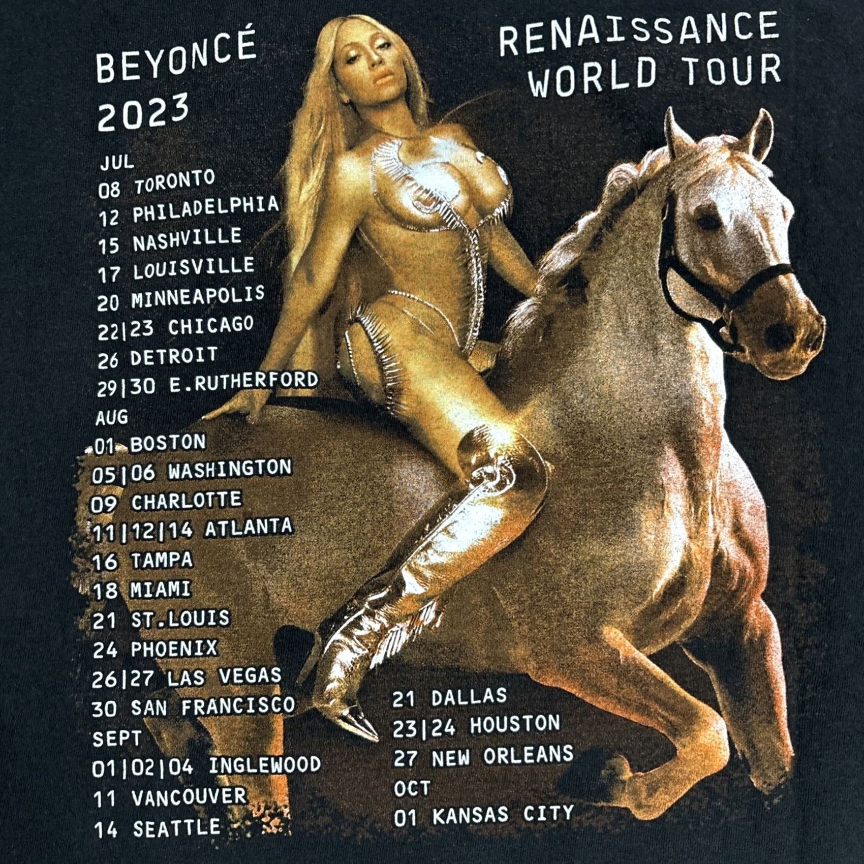 Vintage Beyonce Renaissance Tour T-Shirt Cowgirl Tee Merch Concert Album 2023 Men Sz XL Size US XL / EU 56 / 4 - 6 Thumbnail