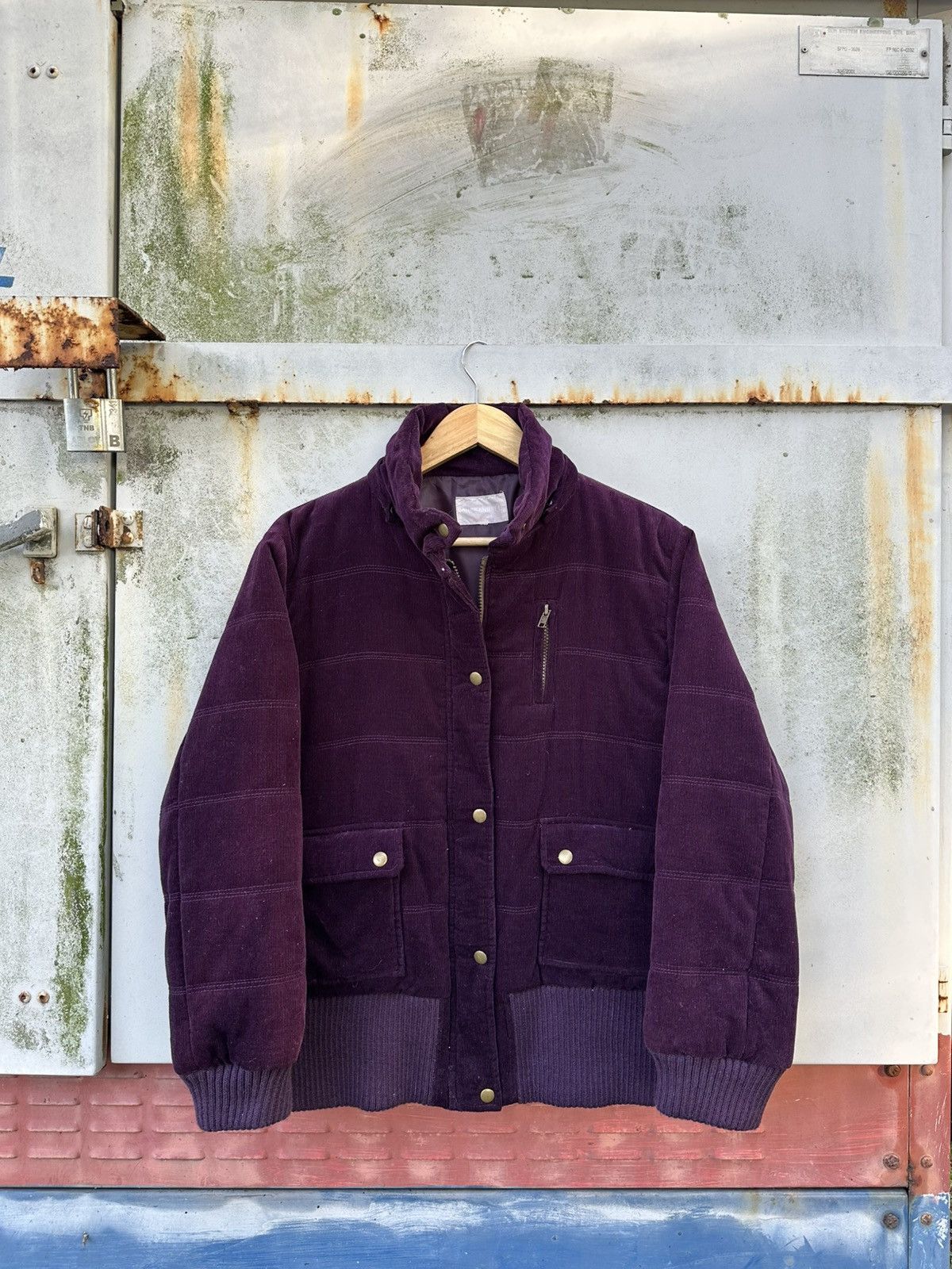 Vintage 👹Ohceanbell Corduroy Puffer Bomber Jacket Size US S / EU 44-46 / 1 - 2 Thumbnail