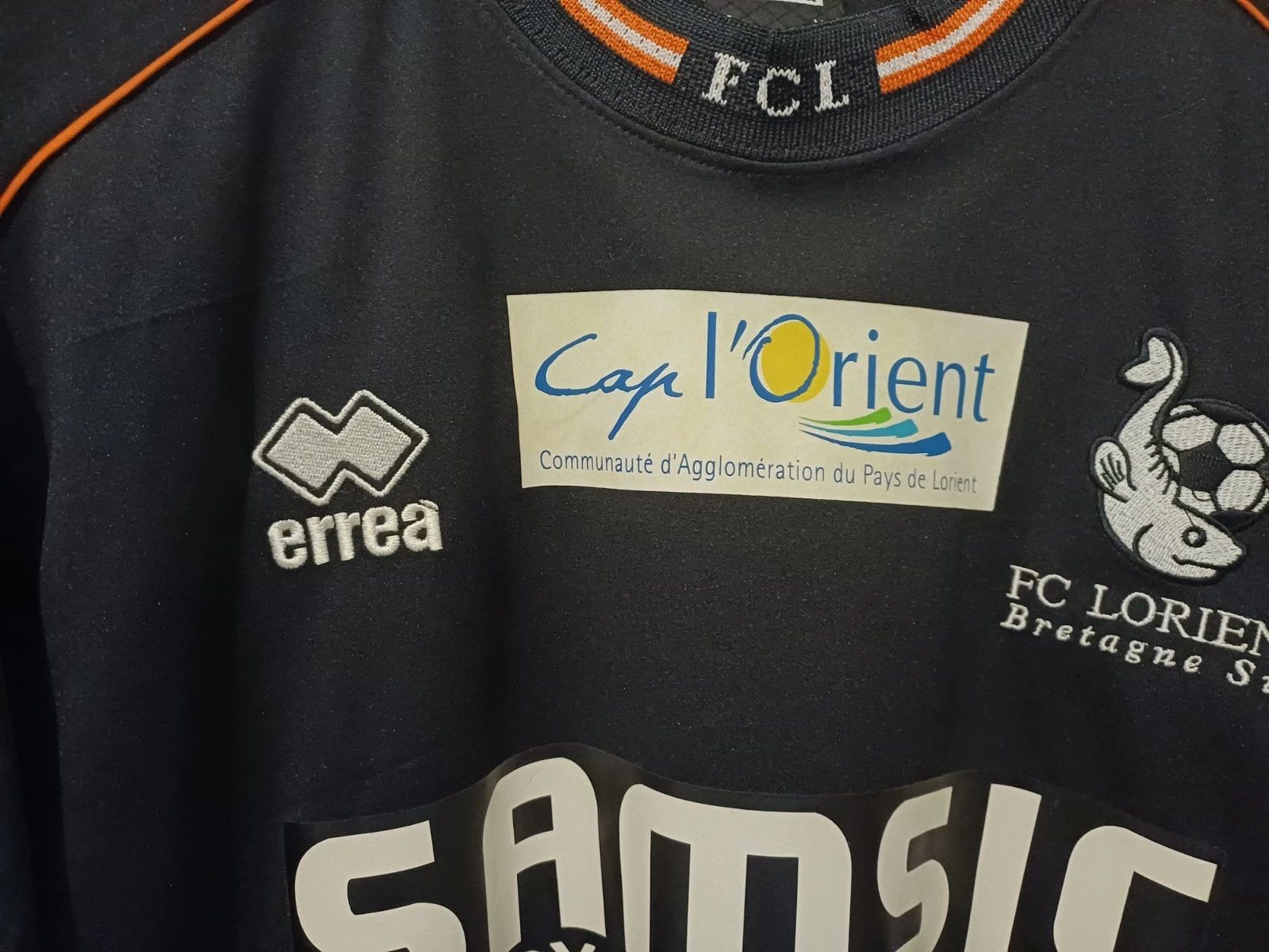 Errea FC Lorient 2004-05 Match Issue/Worn Shirt #4 DAHOU - Erreà Size US XXL / EU 58 / 5 - 6 Thumbnail