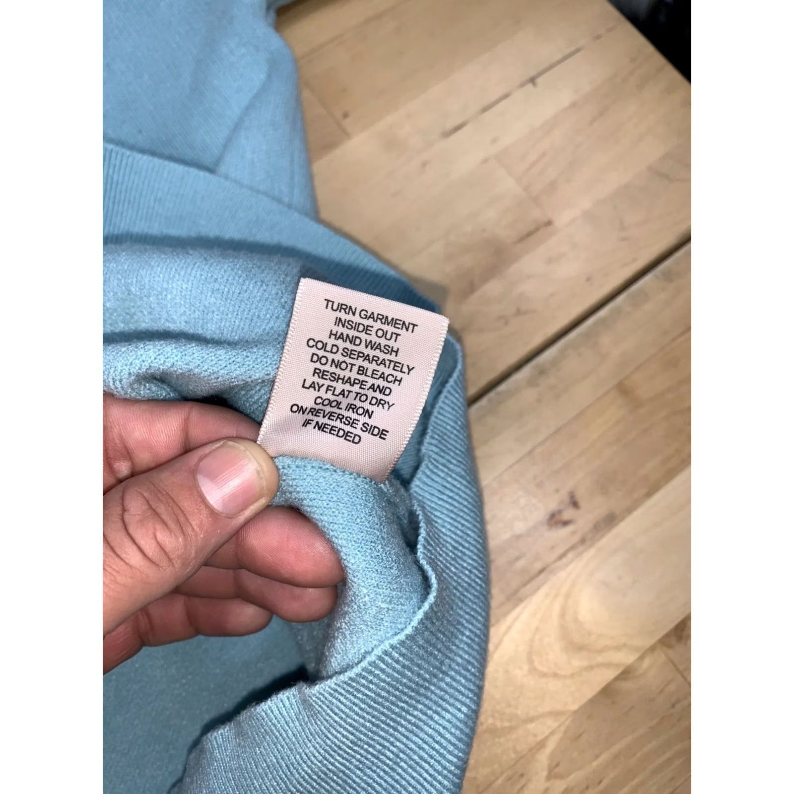 Vintage Philosophy Knit Sweater Hoodie Women XL Light Blue Pullover Casual XL Women Pullover Sweater Blue Philosophy Size XL / US 12-14 / IT 48-50 - 4 Thumbnail