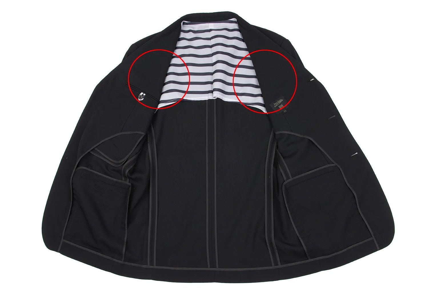 Jean Paul Gaultier Wool Nylon Pocket Design 3-Button Jacket in Black 50 Size US M / EU 48-50 / 2 - 14 Thumbnail