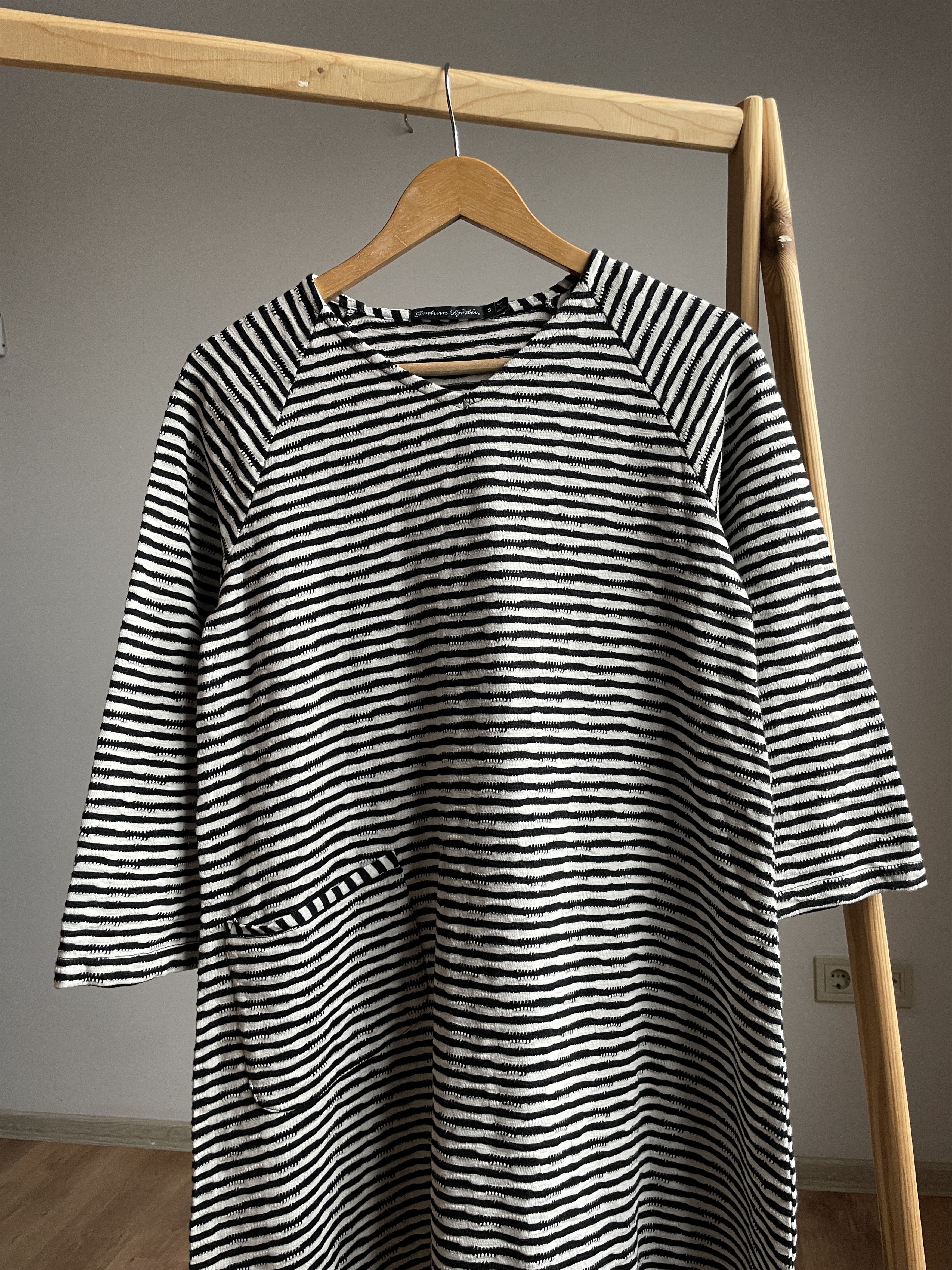 Gudrun Sjoden Gudrun Sjoden Striped Cotton Knitted Midi Tunic Dress Size S / US 4 / IT 40 - 3 Thumbnail