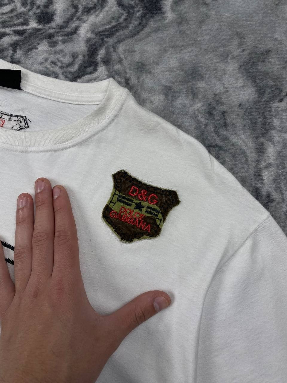 Dolce & Gabbana Vintage Dolce Gabbana Big Log T Shirt Men Size L White Size US L / EU 52-54 / 3 - 7 Thumbnail