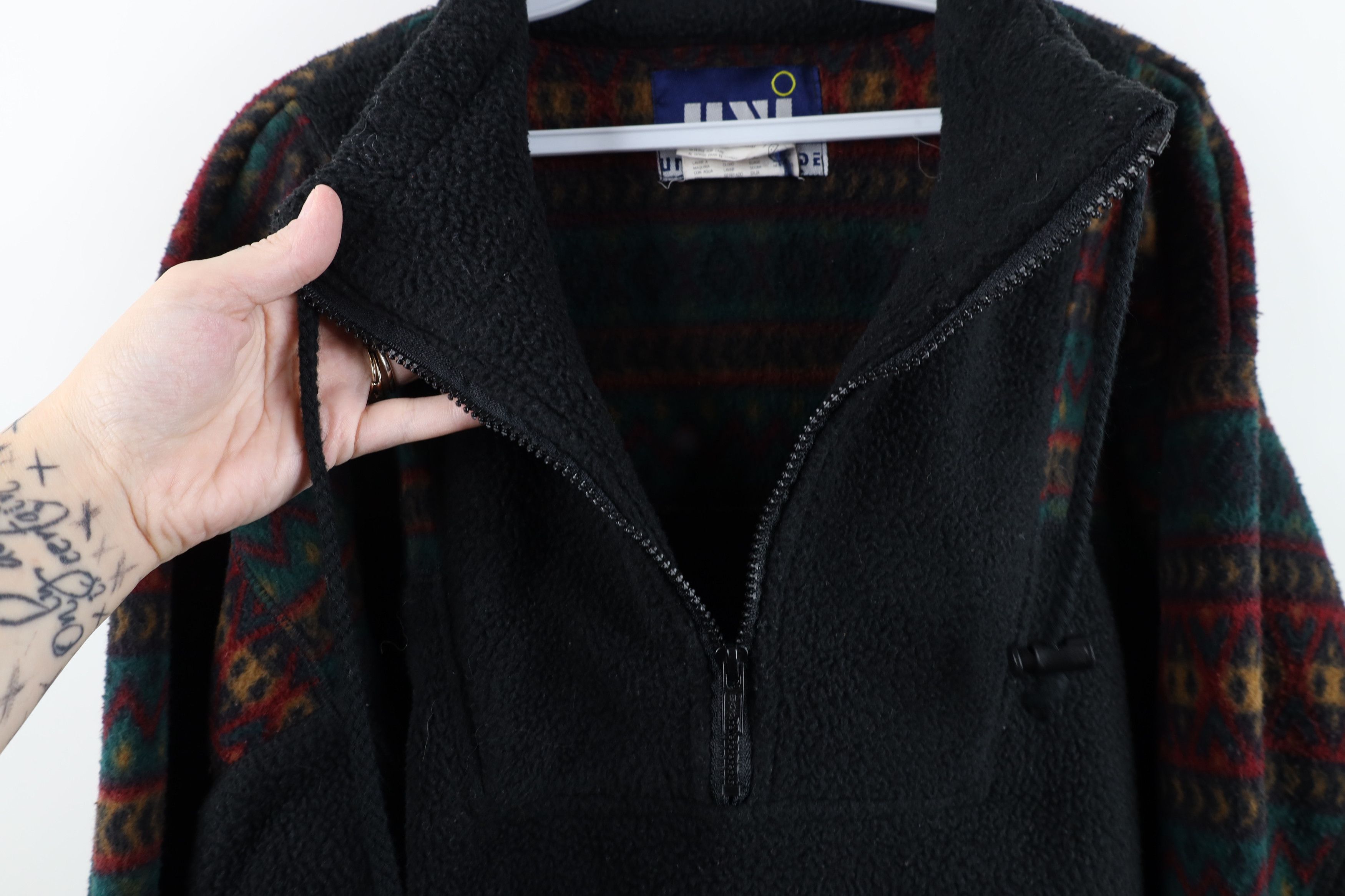 Vintage Vintage 90s Streetwear Southwestern Half Zip Fleece Sweater Size US M / EU 48-50 / 2 - 8 Thumbnail