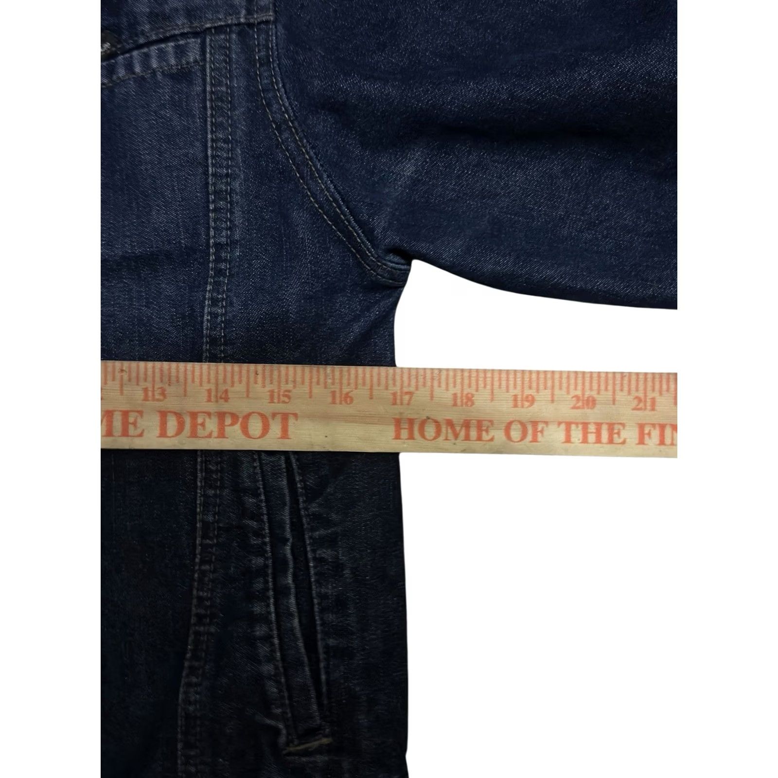 Lee VINTAGE Riveted by LEE Womens Jacket Denim Trucker Made in USA Dark Blue S Blue USA Womens Jacket Size 28" / US 6 / IT 42 - 5 Thumbnail