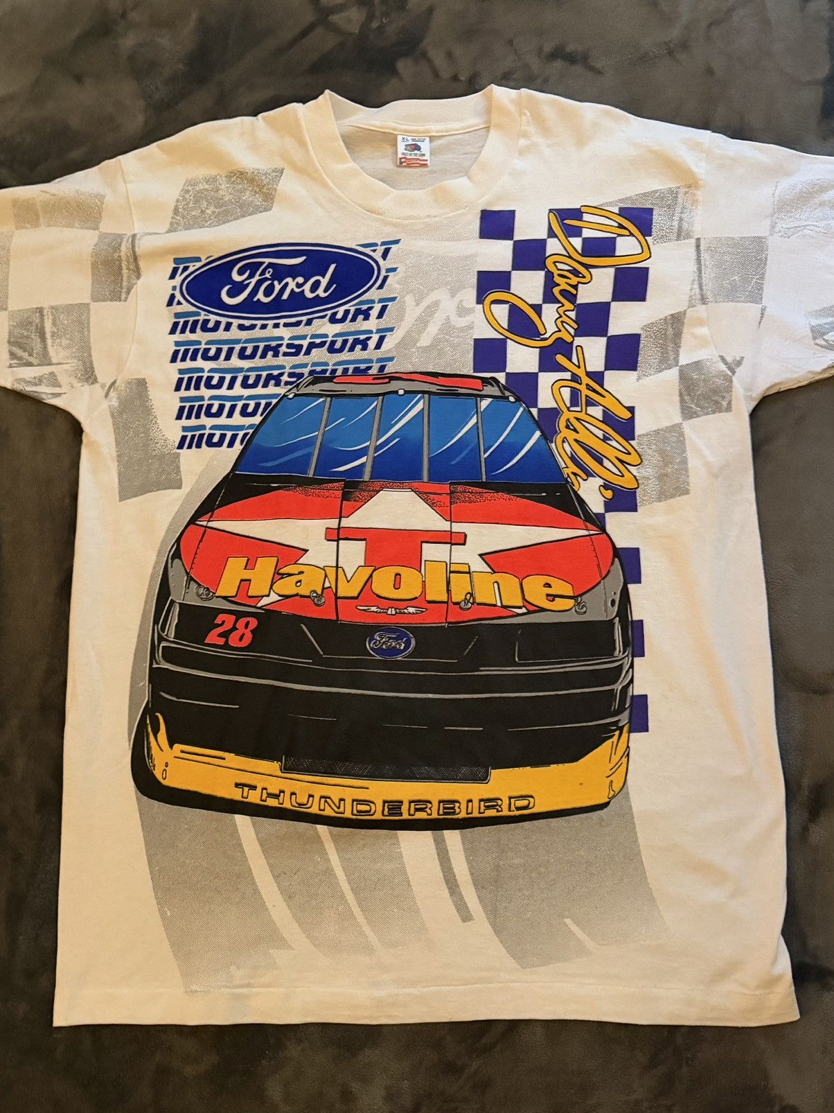 NASCAR 90s Davey Allison AOP NASCAR single stitch. Size US XL / EU 56 / 4 - 1 Thumbnail