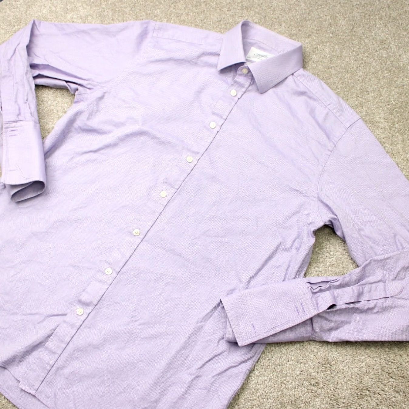 Charles Tyrwhitt Charles Tyrwhitt Shirt Men 16 1/2 36 Purple Classic Fit French Cuff Long Sleeve Shirt Size US XL / EU 56 / 4 - 3 Thumbnail