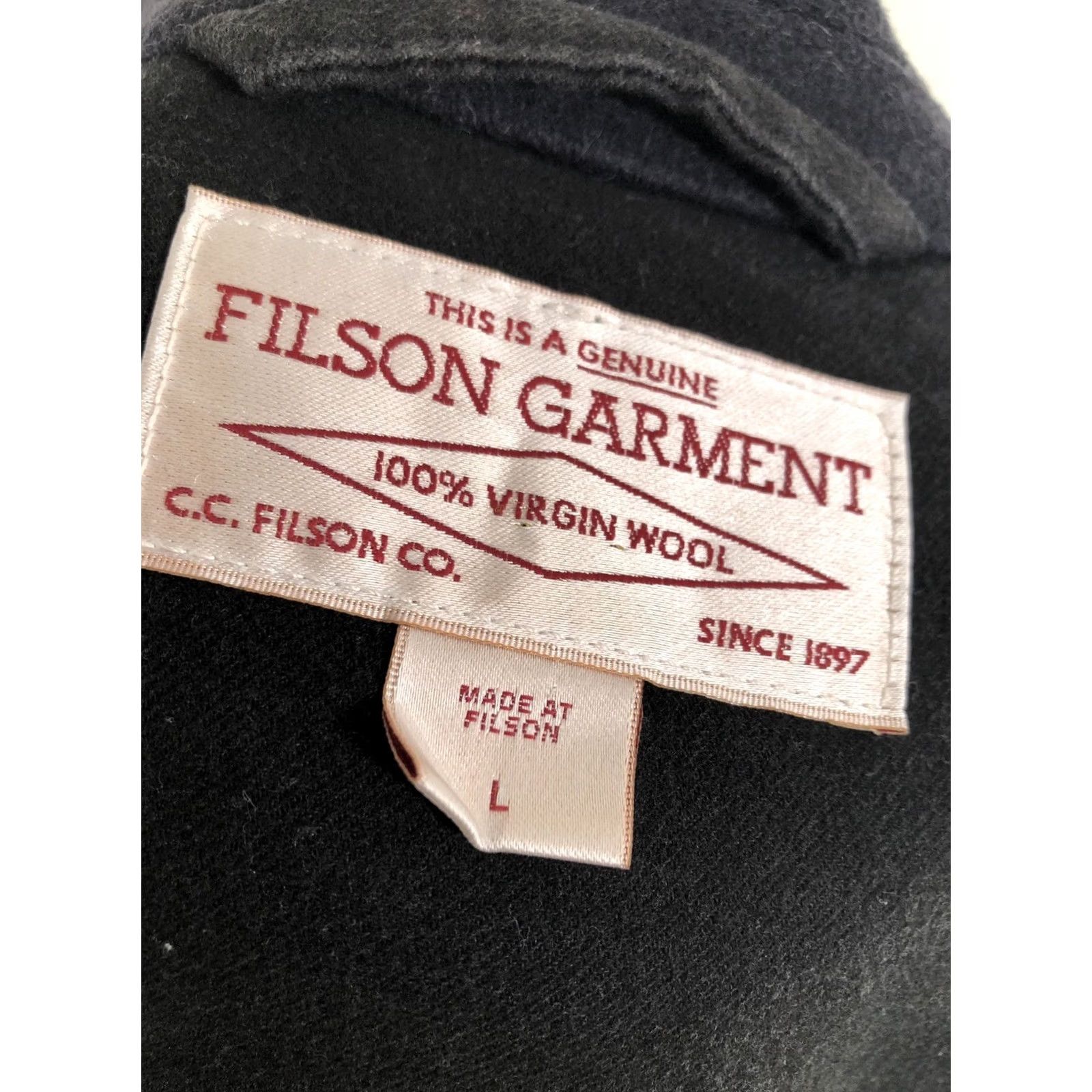 Filson Filson Jacket / Men's Wool Outer Shell M Black DSG Elephant Safari Rare C.C. Dallas Club DSC Virgin Wool M/L Jacket Size US L / EU 52-54 / 3 - 7 Thumbnail