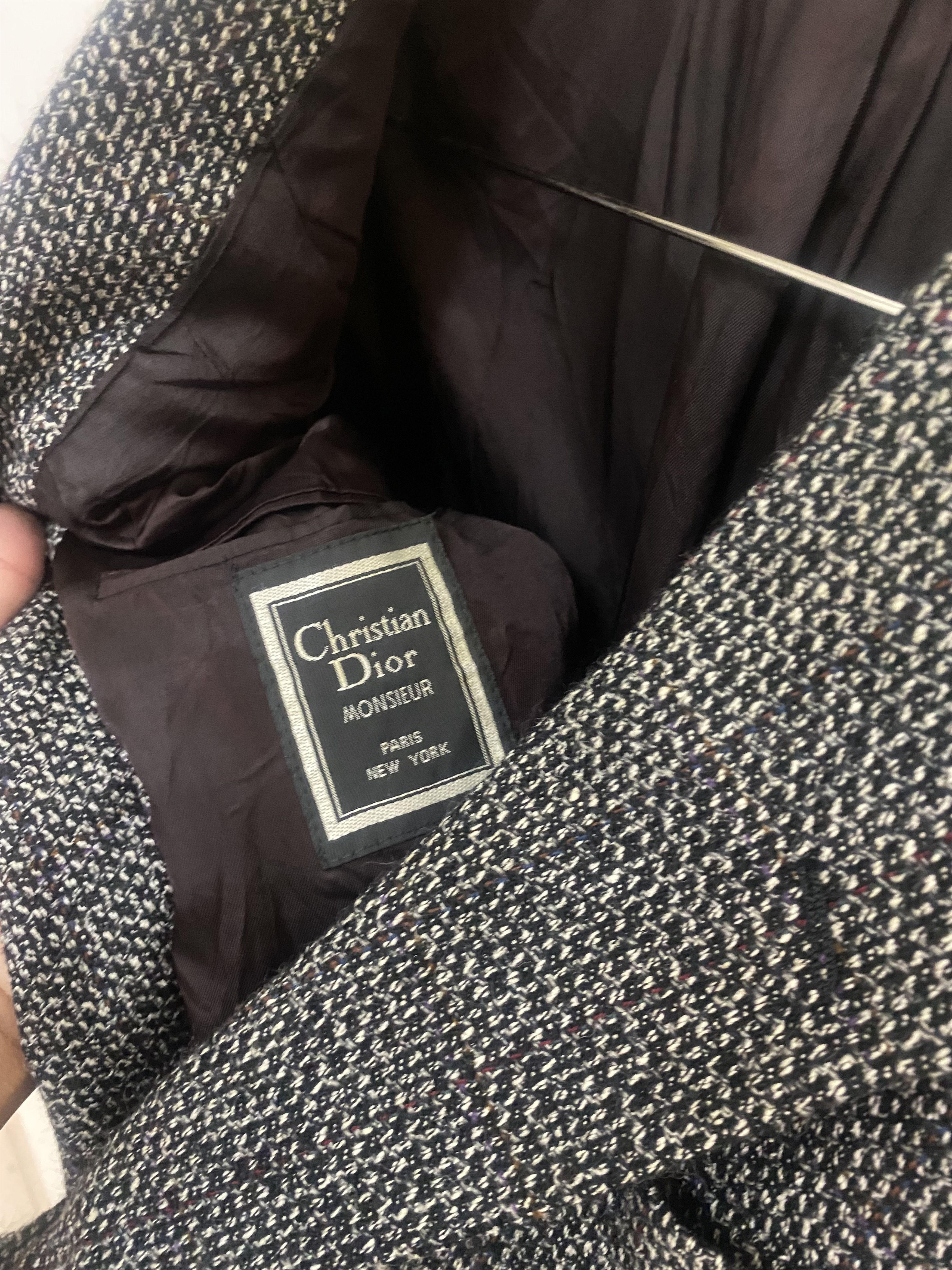 Dior Christian Dior Tweed Herringbone Wool Blazer Size 44L - 7 Thumbnail