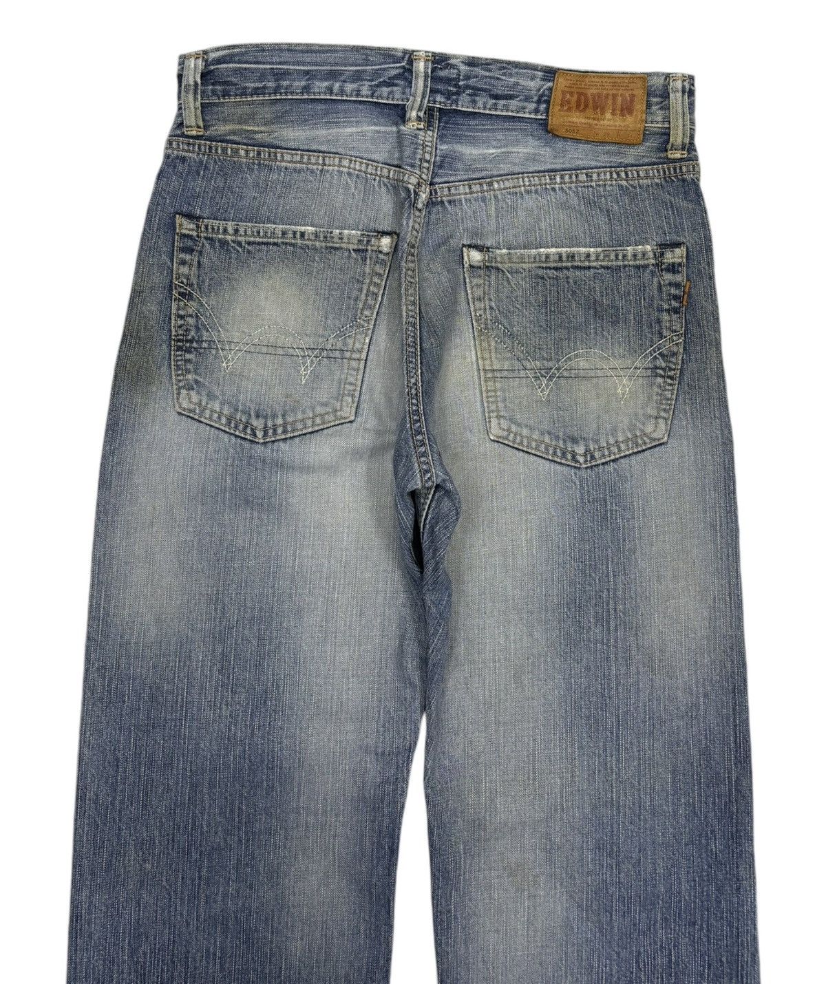 Edwin 🔥EDWIN 505z BAGGY JEANS DISTRESSED DENIM SELVEDGE JEANS Size US 32 / EU 48 - 4 Thumbnail