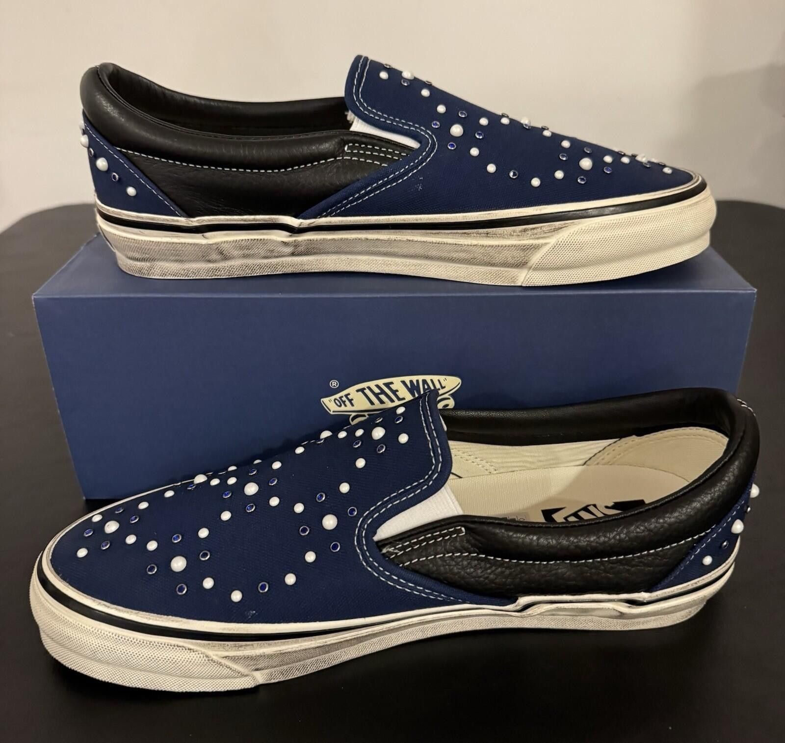 Vans Size 11 - Vans LX Classic Slip-On 98 Pearlized Pack Indigo Size US 11 / EU 44 - 3 Thumbnail