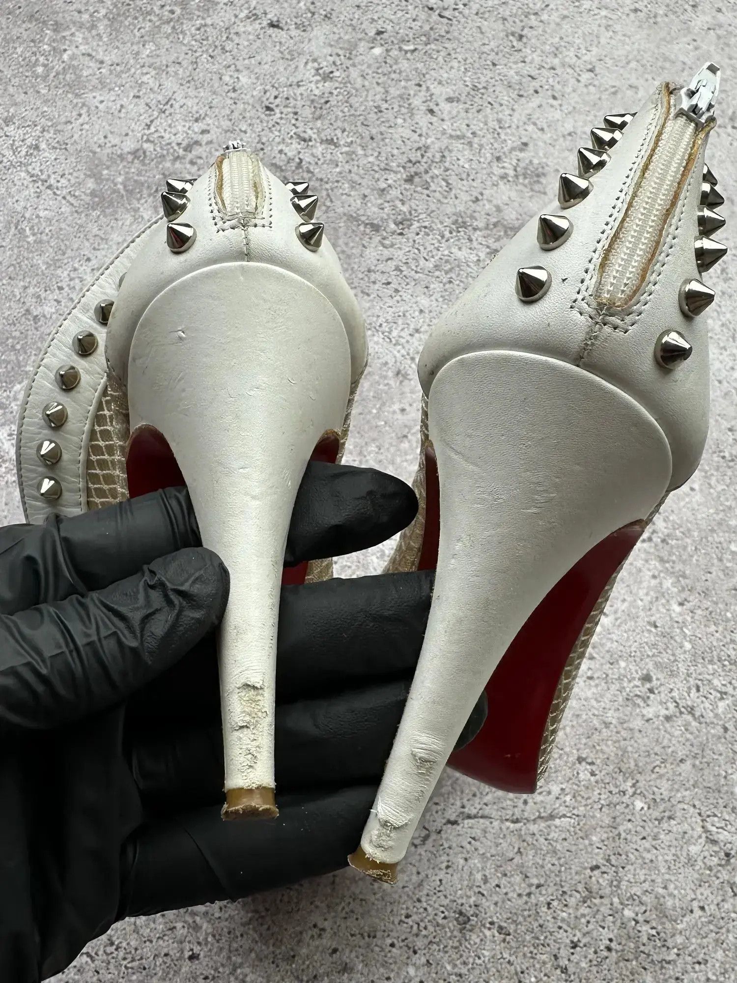 Vintage Christian Louboutin Vintage Spikes Heels Shoes(V586) Size US 7 / IT 37 - 8 Thumbnail