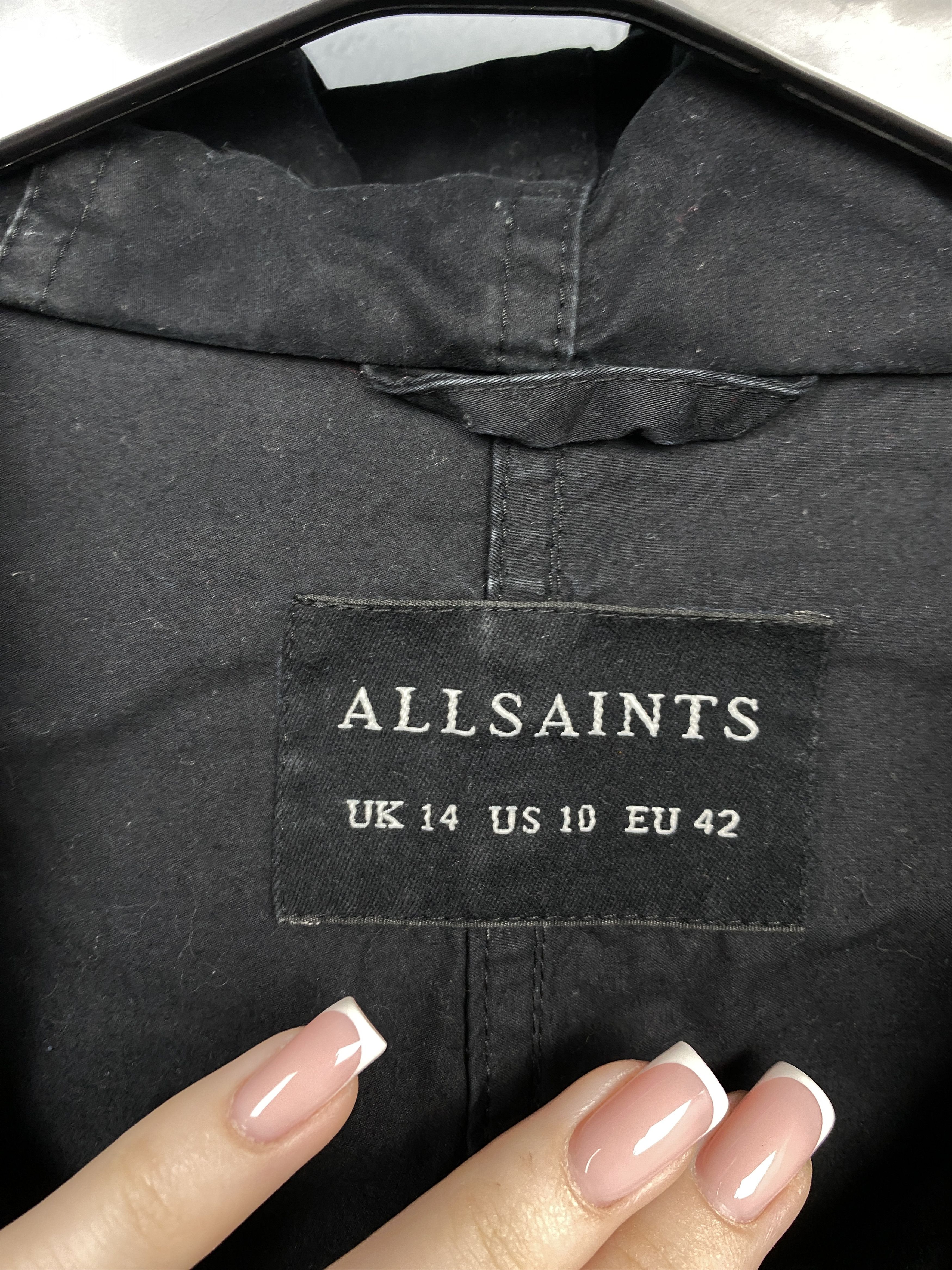 Allsaints Allsaints Womens Caden Trench Coat Jacket Size L / US 10 / IT 46 - 3 Thumbnail