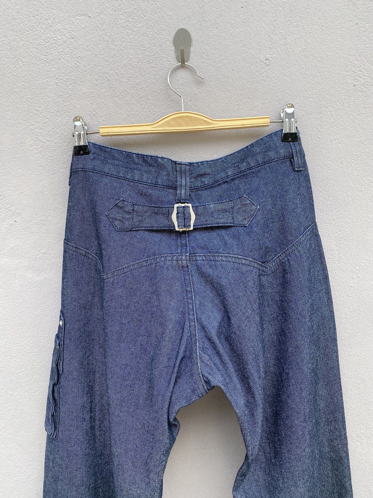 Issey Miyake SUNAO KUWAHARA by Issey Miyake Cargos Studded Indigo Jeans Size US 34 / EU 50 - 6 Thumbnail