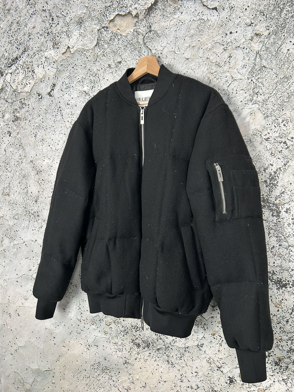 Han Kjobenhavn Han Kjobenhavn Black Wool Bomber Jacket Avant Garde Designer Size US M / EU 48-50 / 2 - 2 Thumbnail
