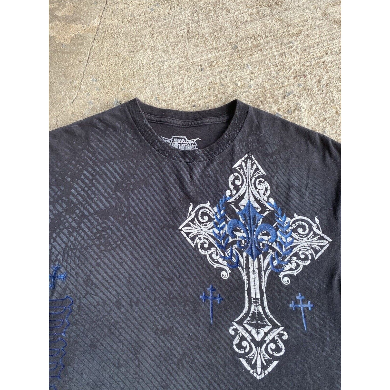 Affliction Vintage MMA Elite Large Skull Cross Gothic Tribal Shirt Size US L / EU 52-54 / 3 - 6 Thumbnail