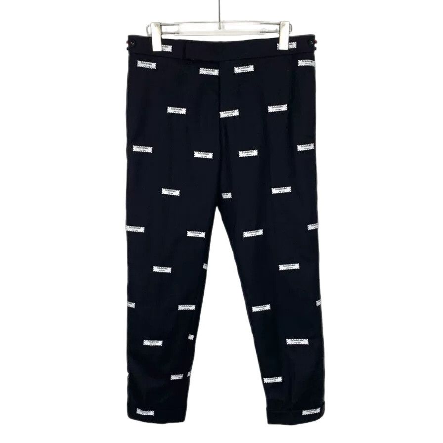 Thom Browne Thom Browne Logo Patch Wool Formal Trousers 0 Size 34R - 1 Thumbnail