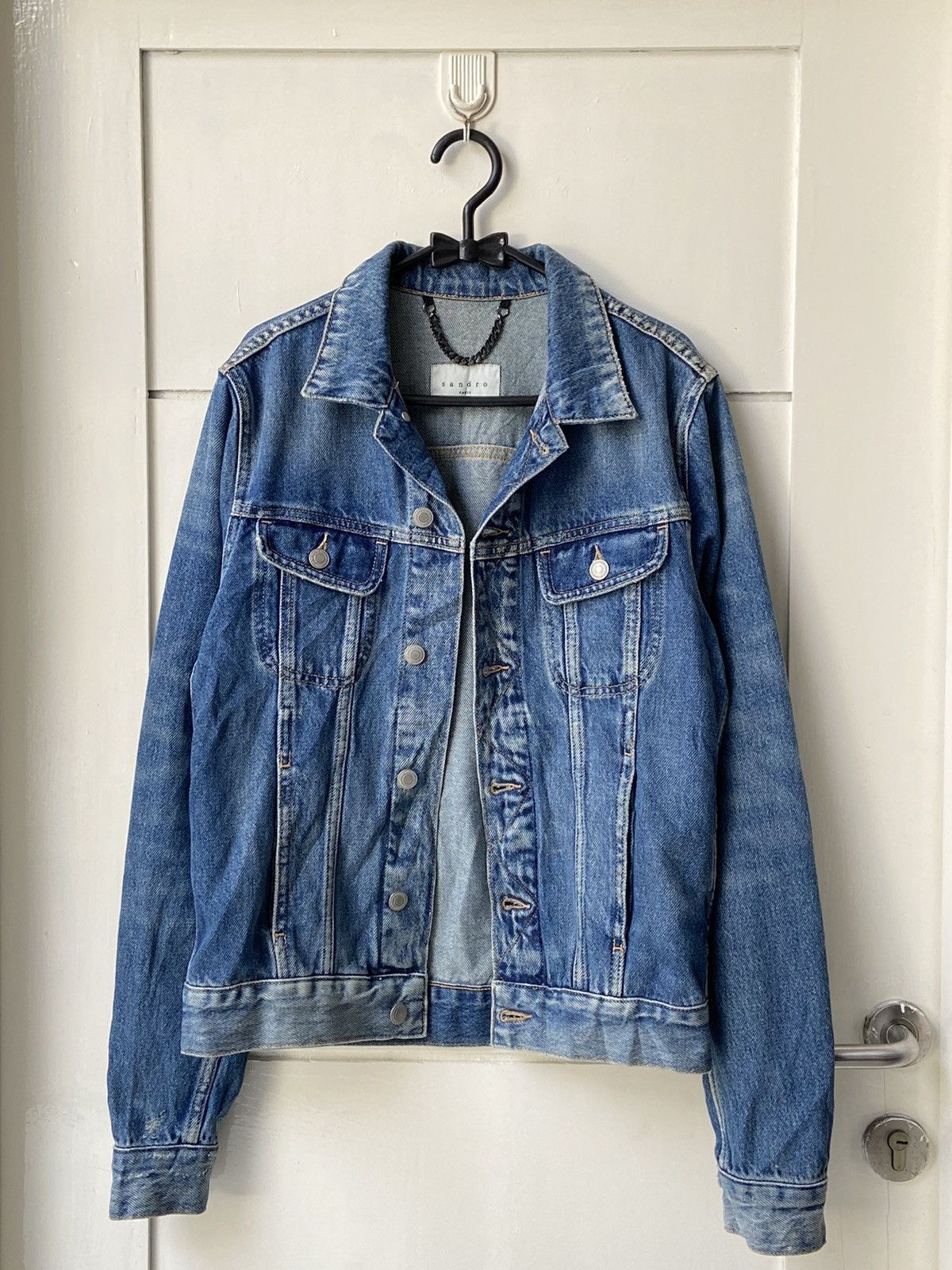 Sandro SANDRO PARIS Denim Jacket Size S / US 4 / IT 40 - 1 Thumbnail