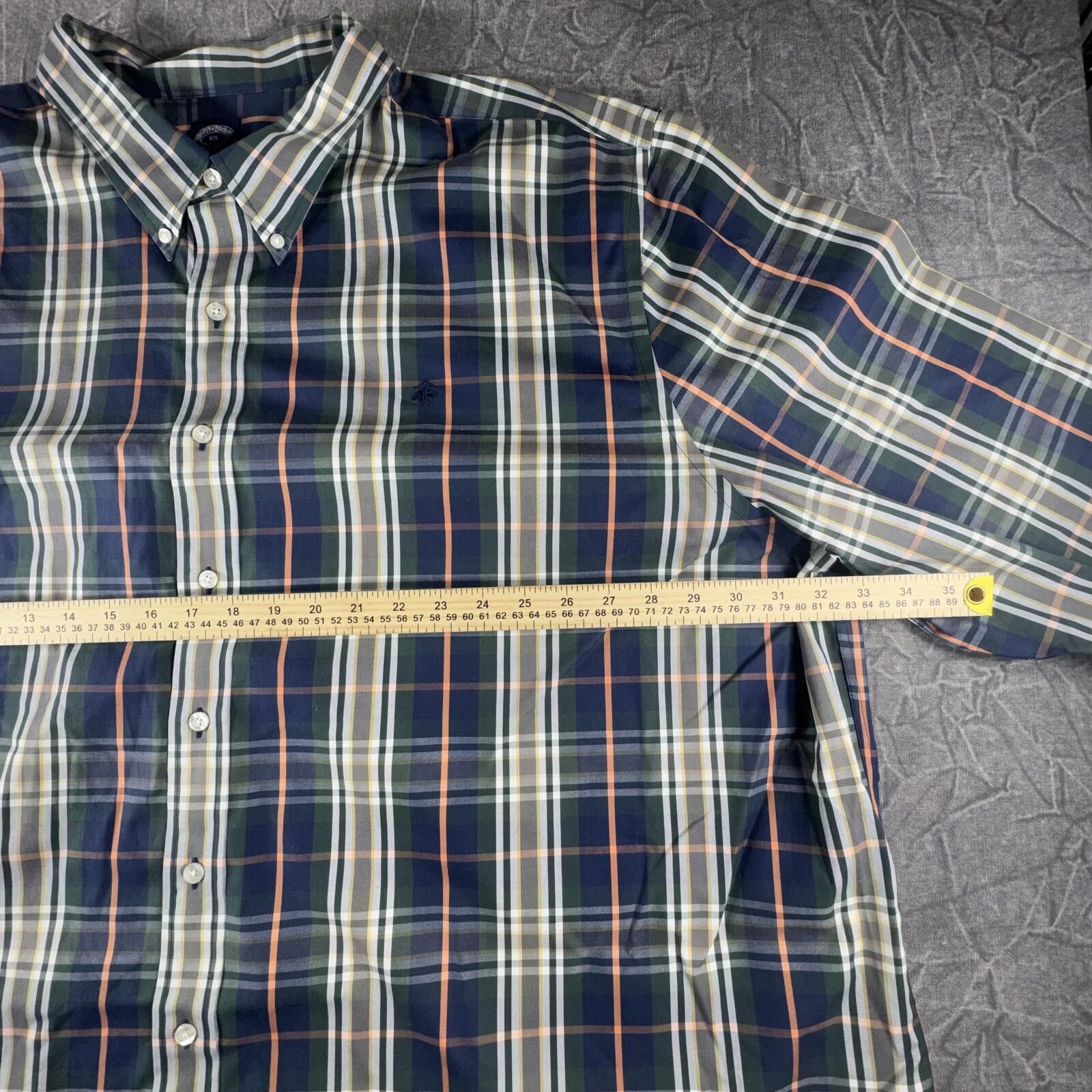 Brooks Brothers Brooks Brothers Shirt Men's 4XL Navy Non-Iron Supima Cotton Size US XXL / EU 58 / 5 - 3 Thumbnail