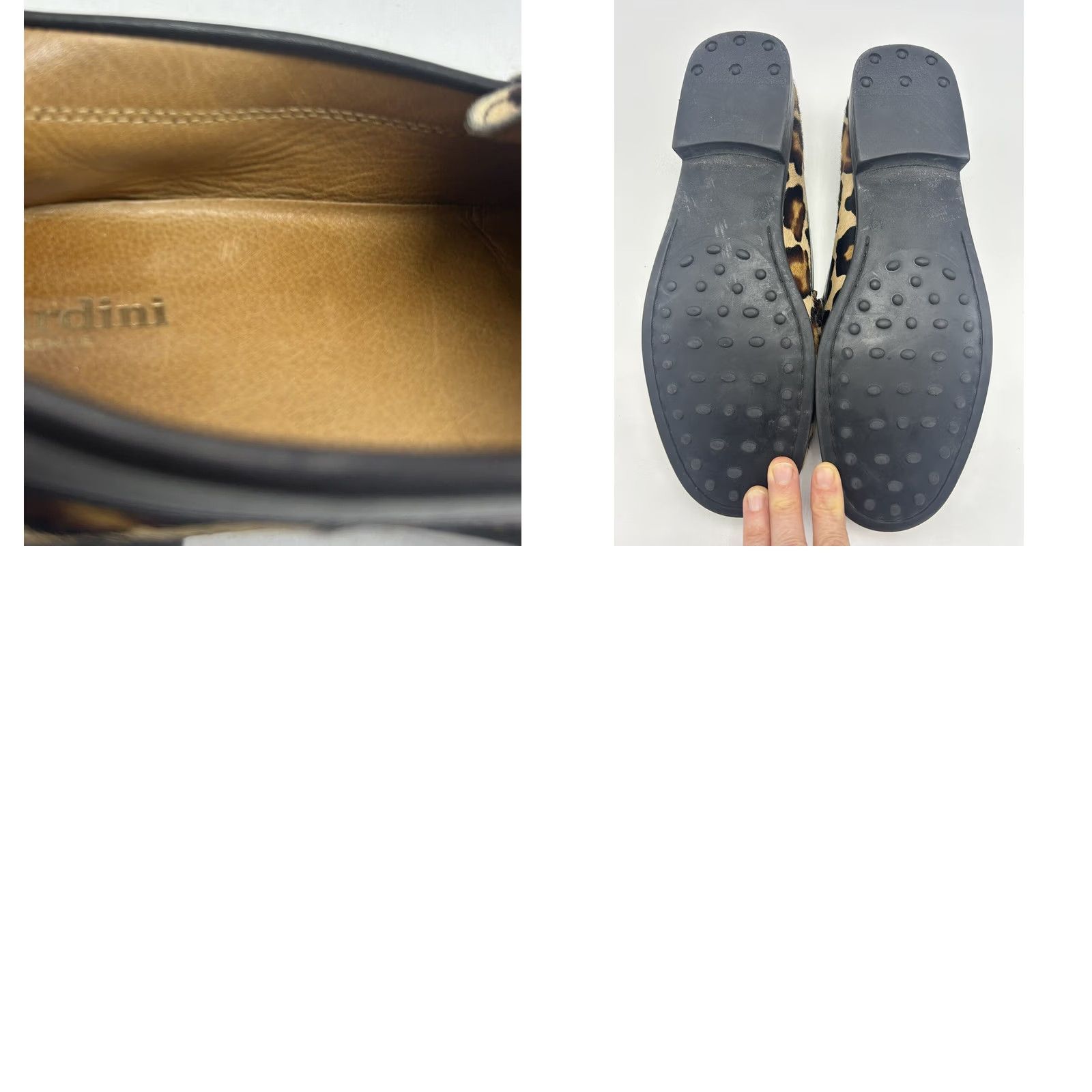 PONY Gilardini Firenze Loafers Women 8.5 Pony Hair Animal Print EU 40 Black Leather Slip On Flat Vintage No Size US 9 / IT 39 - 8 Thumbnail