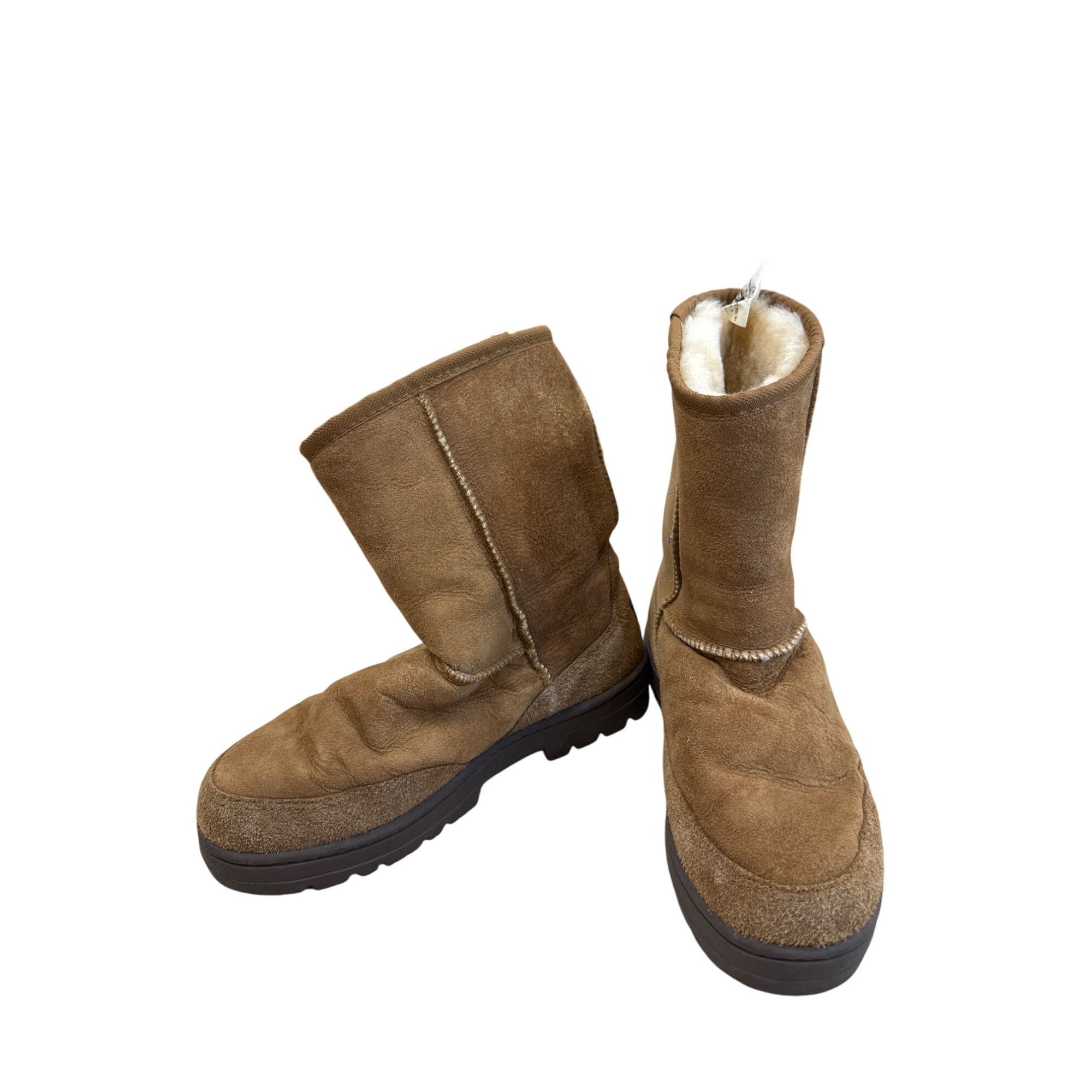 Ugg Ugg Womens Brown Leather Wool Ankle Boots Size 6W SKU8191 Size US 6 / IT 36 - 2 Thumbnail