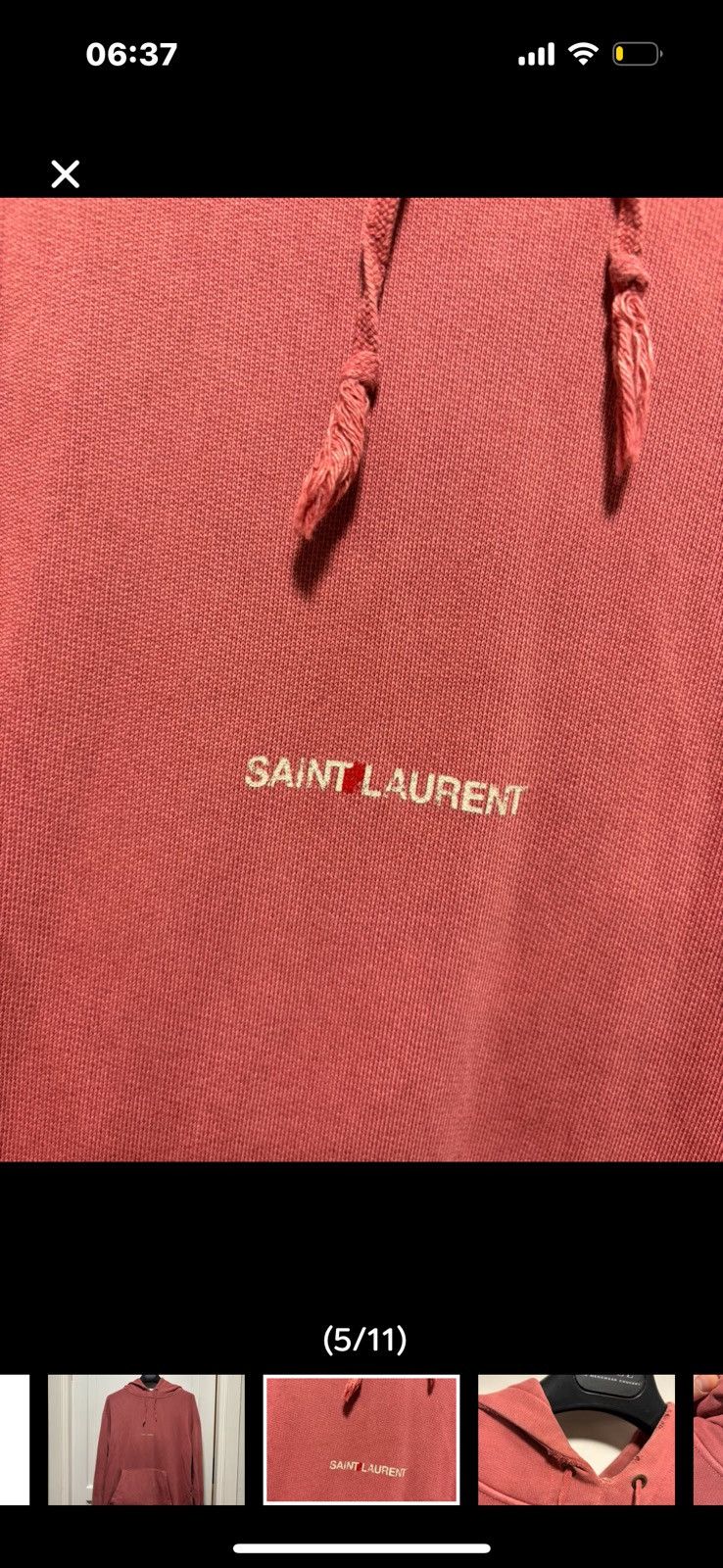 Saint Laurent Paris saint laurent distressed hoodie Size US M / EU 48-50 / 2 - 3 Thumbnail