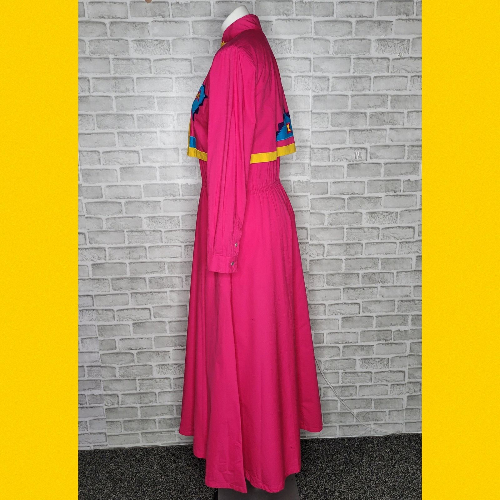 Vintage Vintage Southwest Maxi Western Dress Attached Bolero Jacket Size S / US 4 / IT 40 - 3 Thumbnail