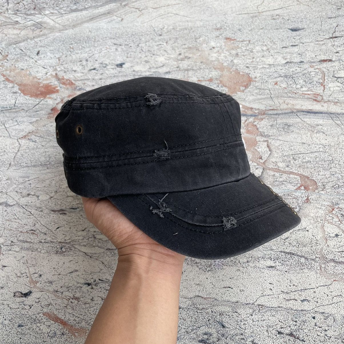 14th Addiction Vintage Studded Faded Distressed Commando Hat Size ONE SIZE - 5 Thumbnail