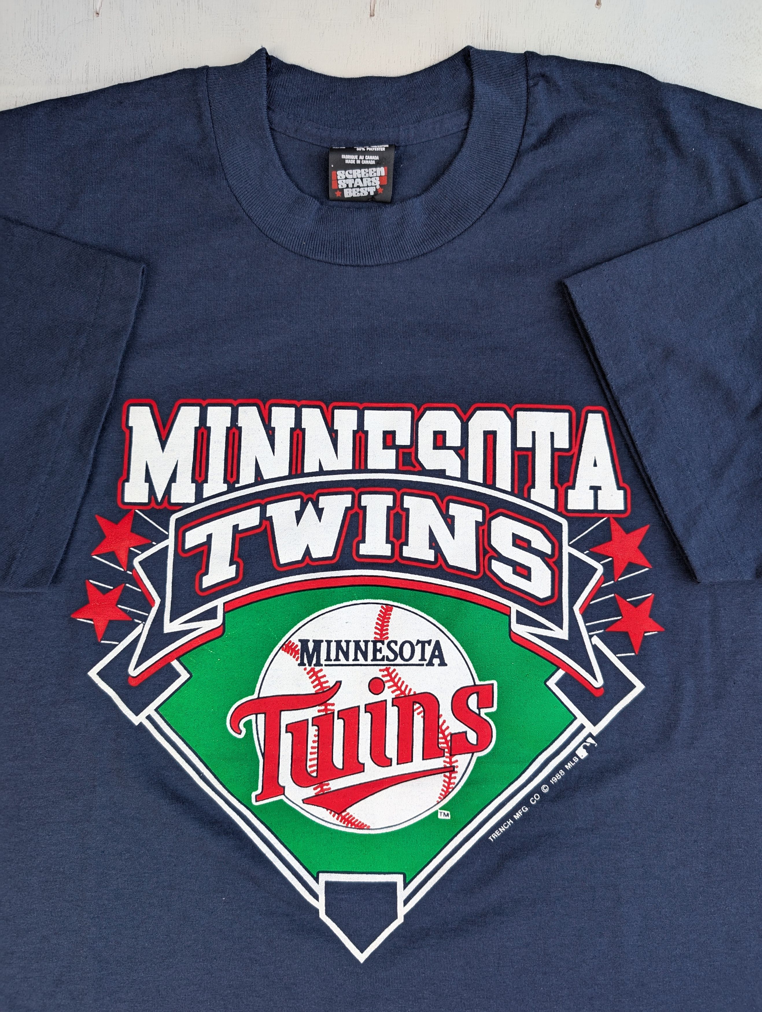 MLB × Vintage Vtg 1988 Minnesota Twins screen stars graphic t shirt sz XL Size US XL / EU 56 / 4 - 4 Thumbnail