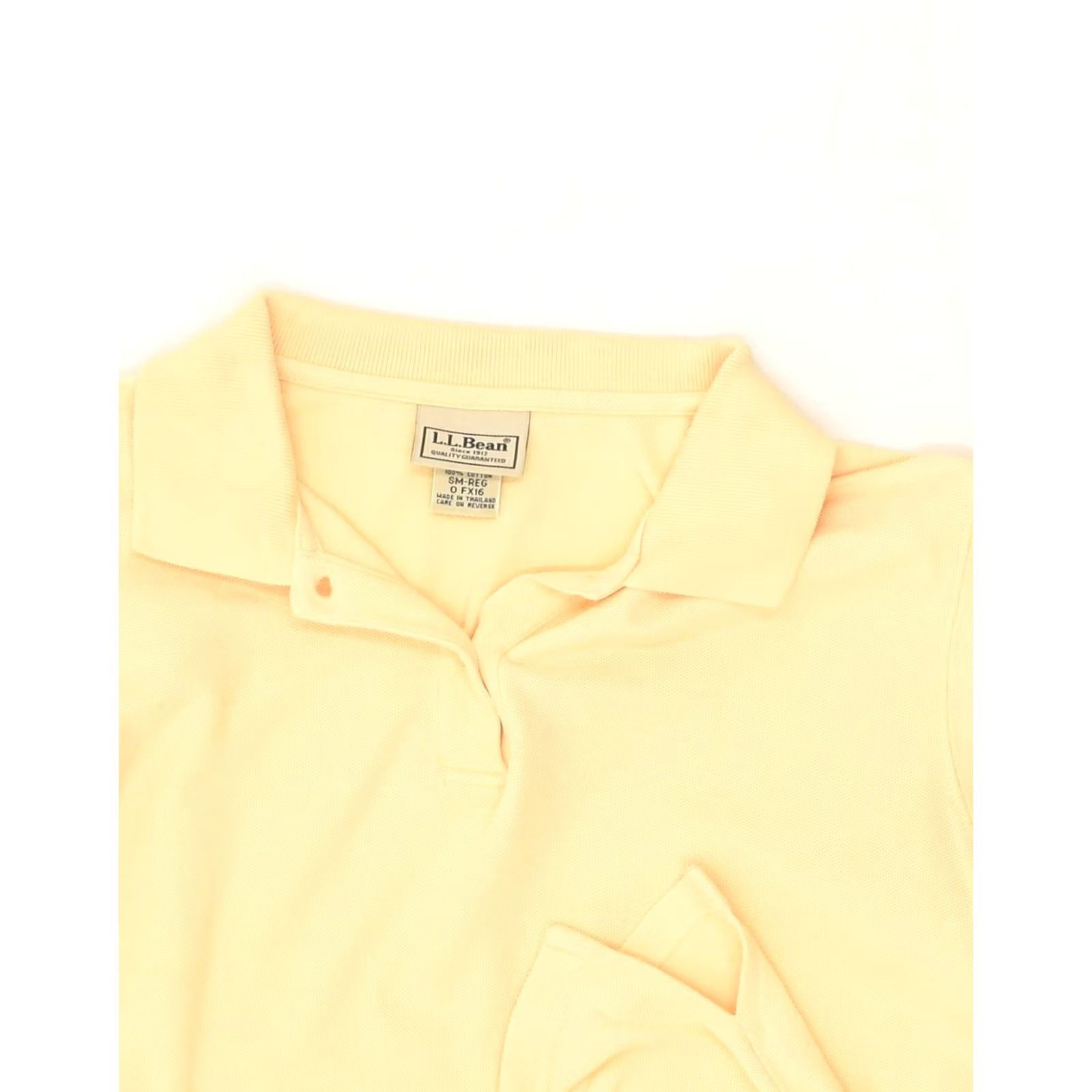 Vintage L.L.BEAN Womens Regular Polo Shirt Beige Cotton Medium UK 12 Size M / US 6-8 / IT 42-44 - 3 Thumbnail