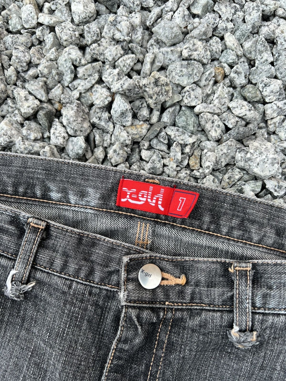 If Six Was Nine Vintage X-Girl Faded Black Jean Size US 30 / EU 46 - 9 Thumbnail