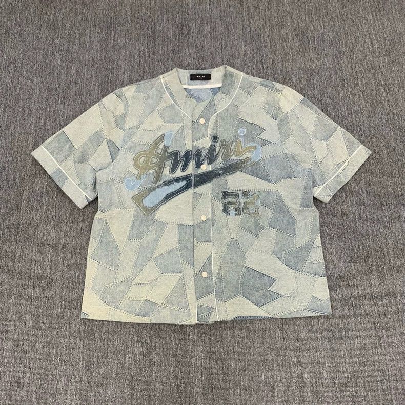 Amiri Amiri blue denim shirt short-sleeved Size US XL / EU 56 / 4 - 1 Thumbnail