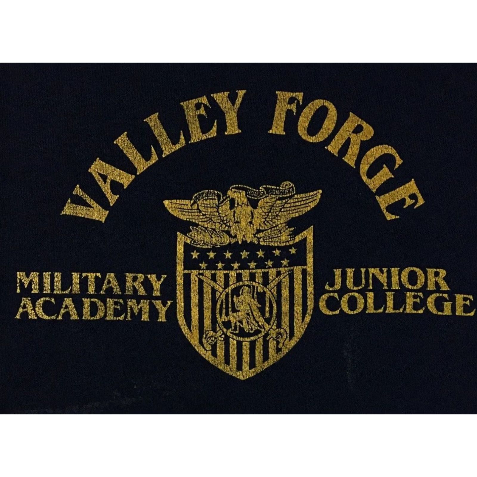 Russell Athletic VINTAGE Russell Athletic Valley Forge Military Academy Distressed Faded Sweatshirt M USA Blue Pullover Hoodie Mens 80s Grunge Distressed Sweatshirt Size US M / EU 48-50 / 2 - 2 Thumbnail