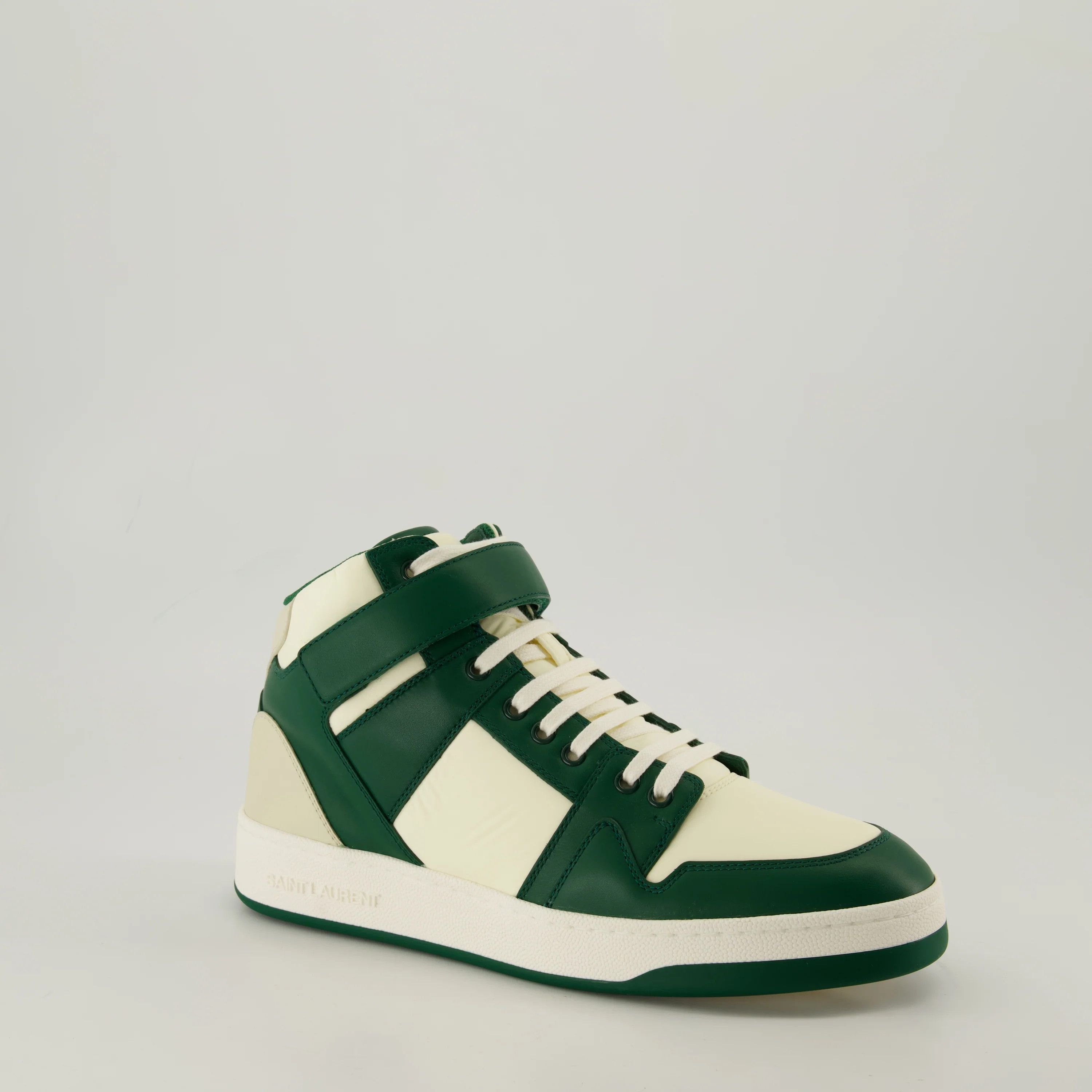 Saint Laurent Paris o1bcso1str1225 Lax 00 Sne Gr Ge Sneakers in Green/White Size US 9 / EU 42 - 2 Thumbnail