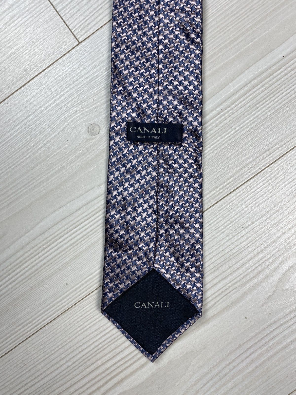 Canali Canali Tie 100% Silk Made In Italy Authentic Hype Size ONE SIZE - 5 Thumbnail