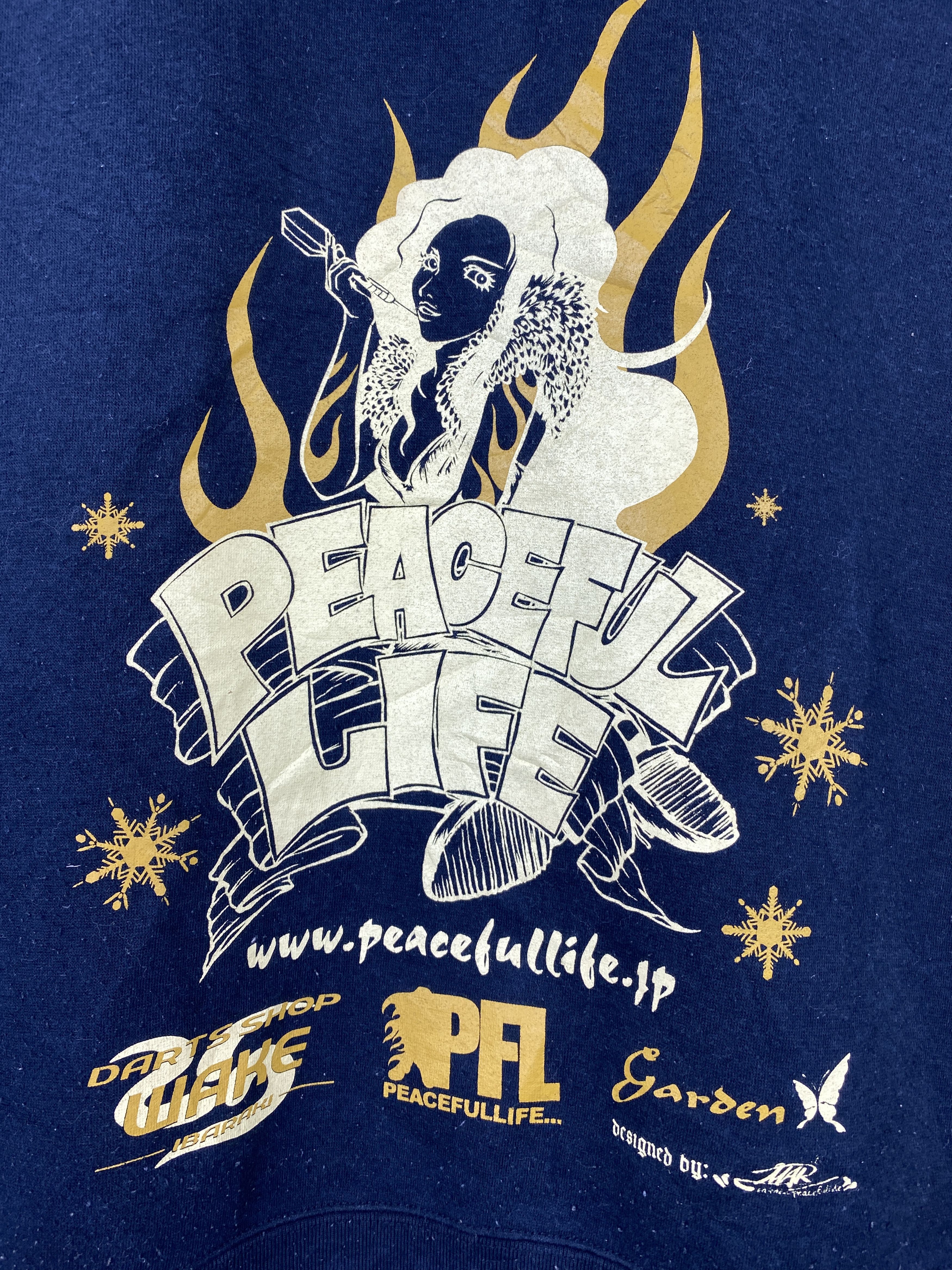 Japanese Brand Vintage United Athle Peaceful Life Japan Zipper BP0054 Size US XL / EU 56 / 4 - 9 Thumbnail