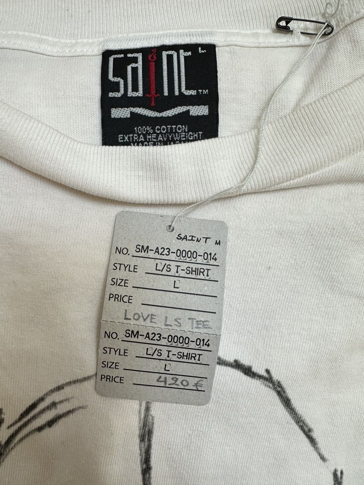 Saint Michael Love peace LS tee Size US L / EU 52-54 / 3 - 4 Thumbnail