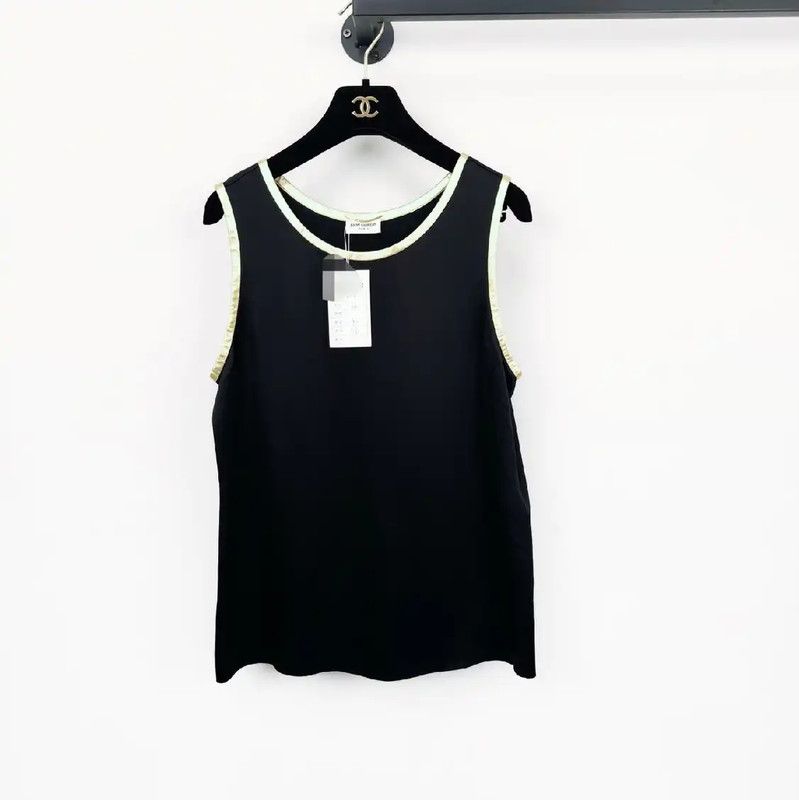 Yves Saint Laurent YSL Black Short Sleeve Women's T-Shirt 0089 Size S / US 4 / IT 40 - 1 Thumbnail