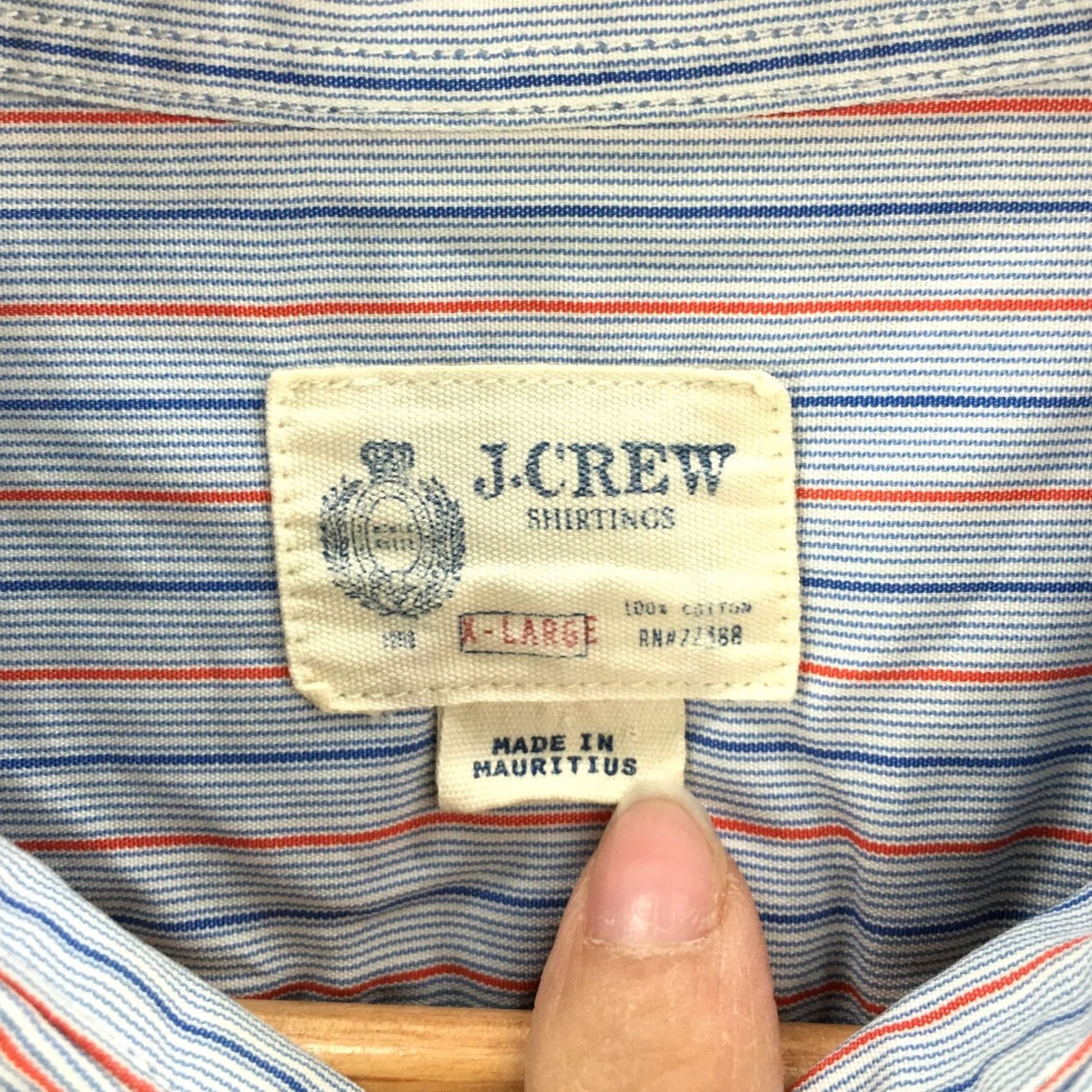 J.Crew J.Crew Button Up Shirt Mens XL Blue Striped Long Sleeve Collared Casual Size US XL / EU 56 / 4 - 6 Thumbnail