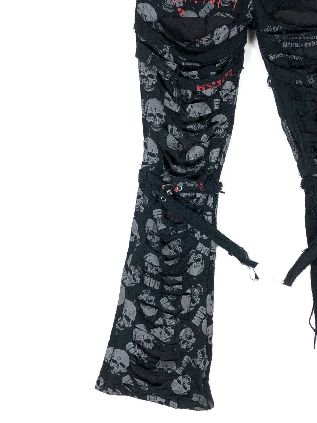 Japanese Brand RARE🔥MADPUNK JAPAN BONDAGE DAMAGE STYLE PANTS Size US 31 - 5 Thumbnail